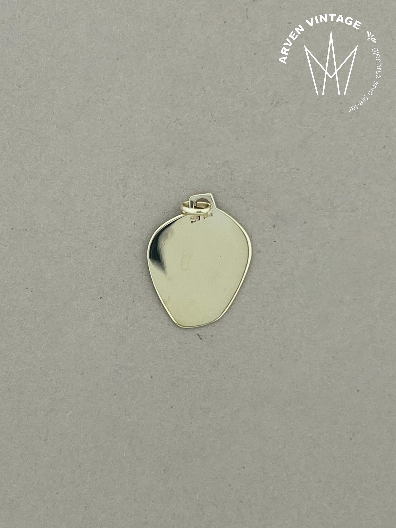 Vintage Væren anheng gult gull