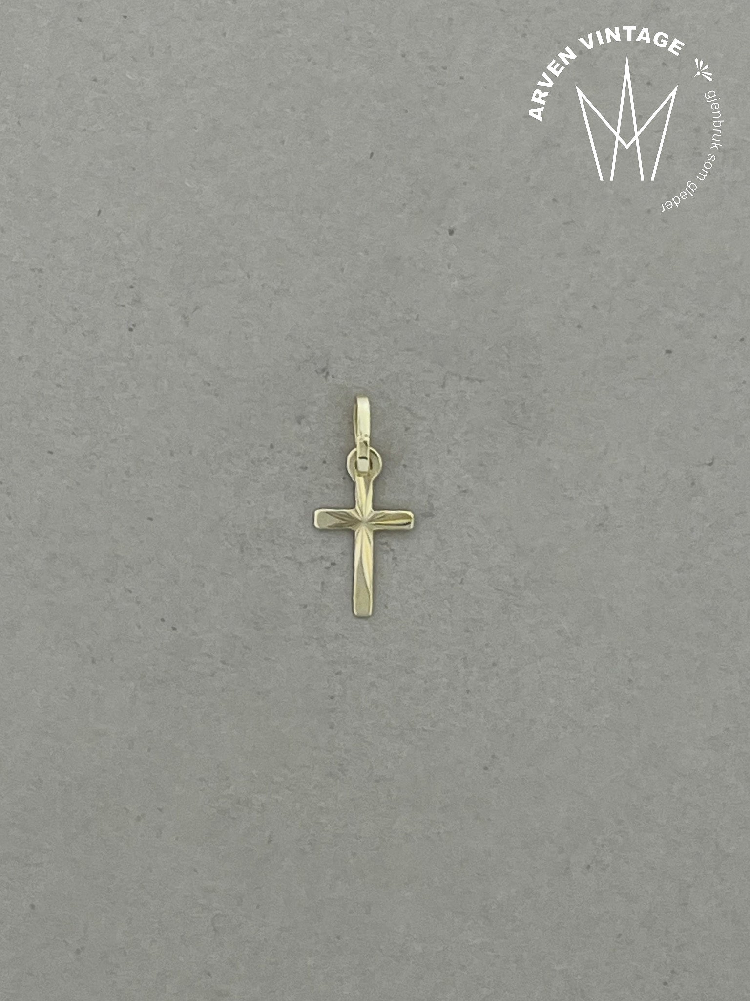 Vintage korsanheng gult gull