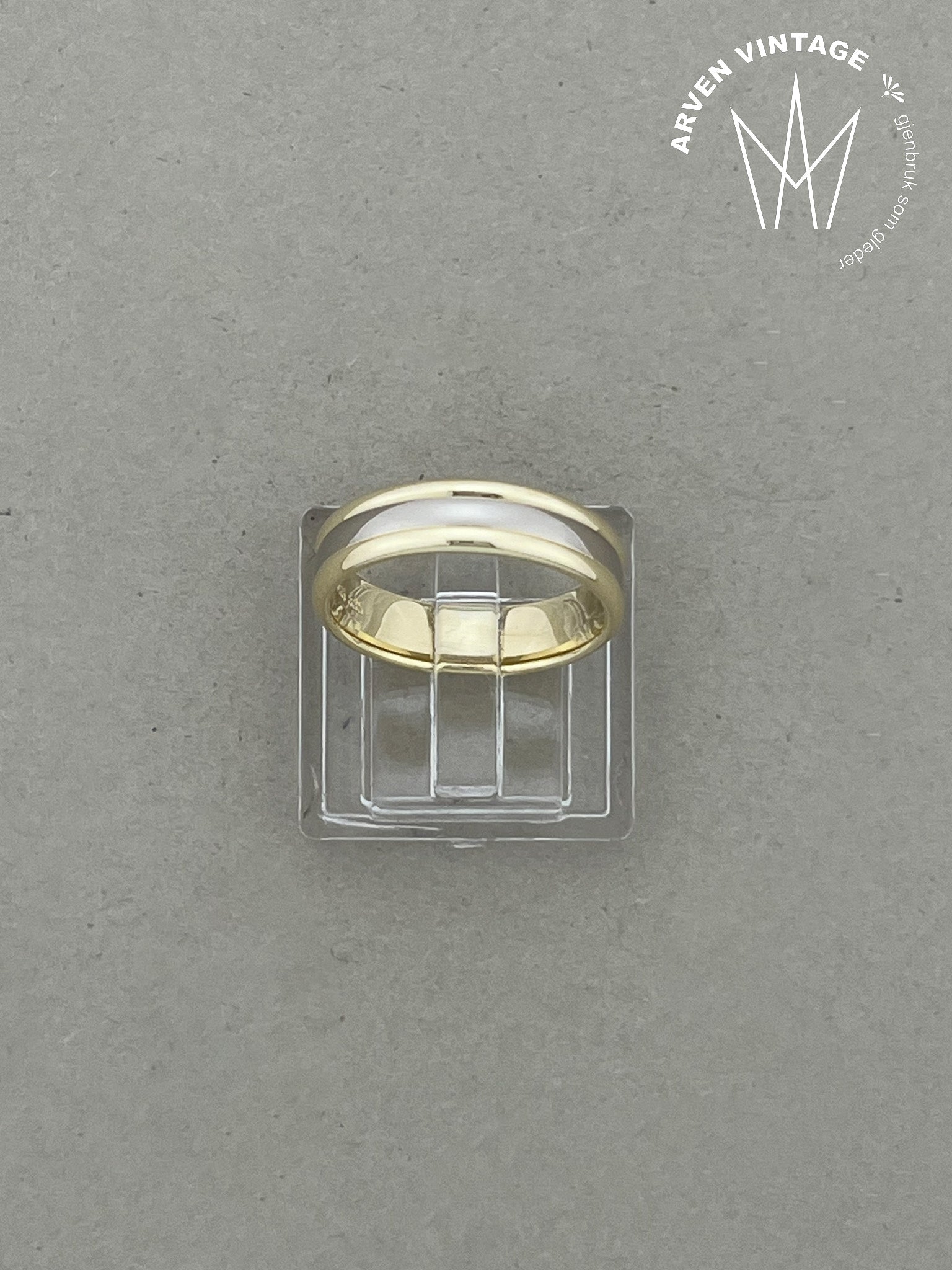 Vintage ring gult gull str 51