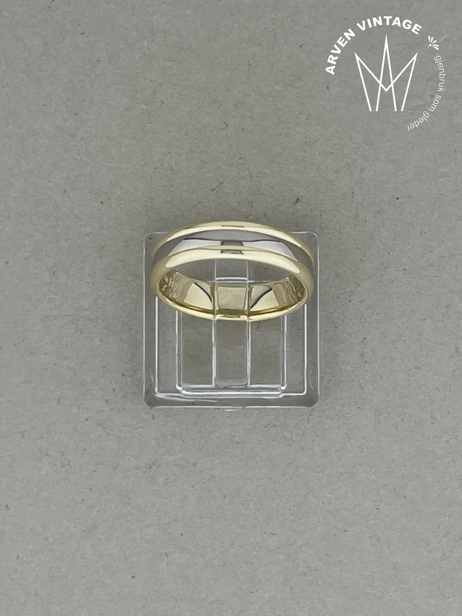 Vintage ring gult gull str 51