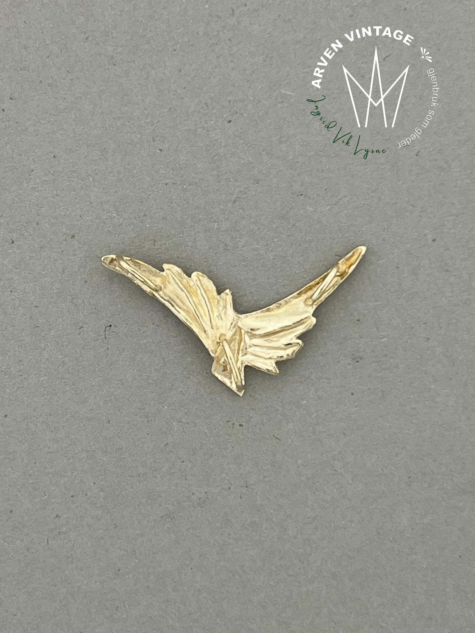 Vintage anheng gult gull