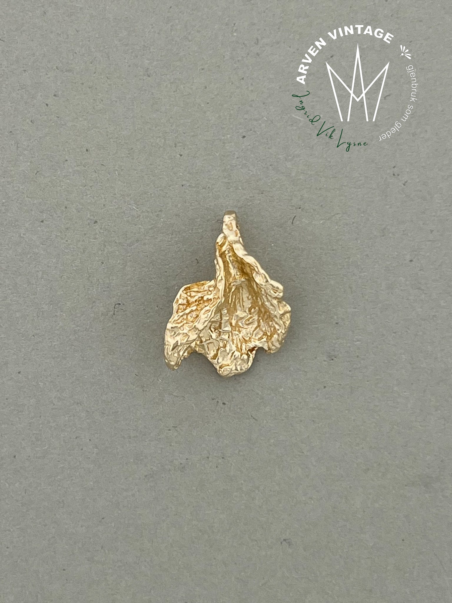 Vintage anheng gult gull