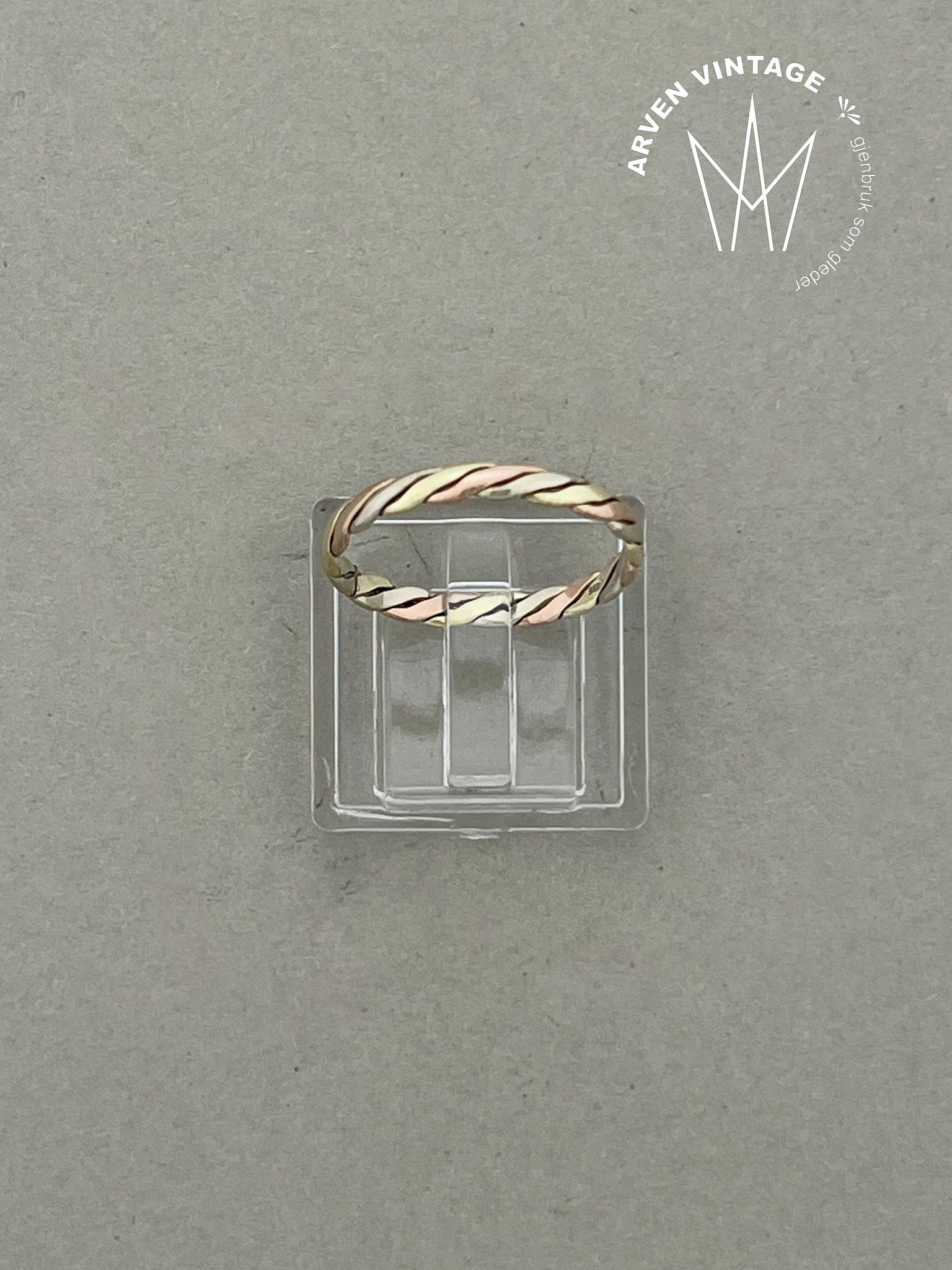 Vintage ring gult gull str 55