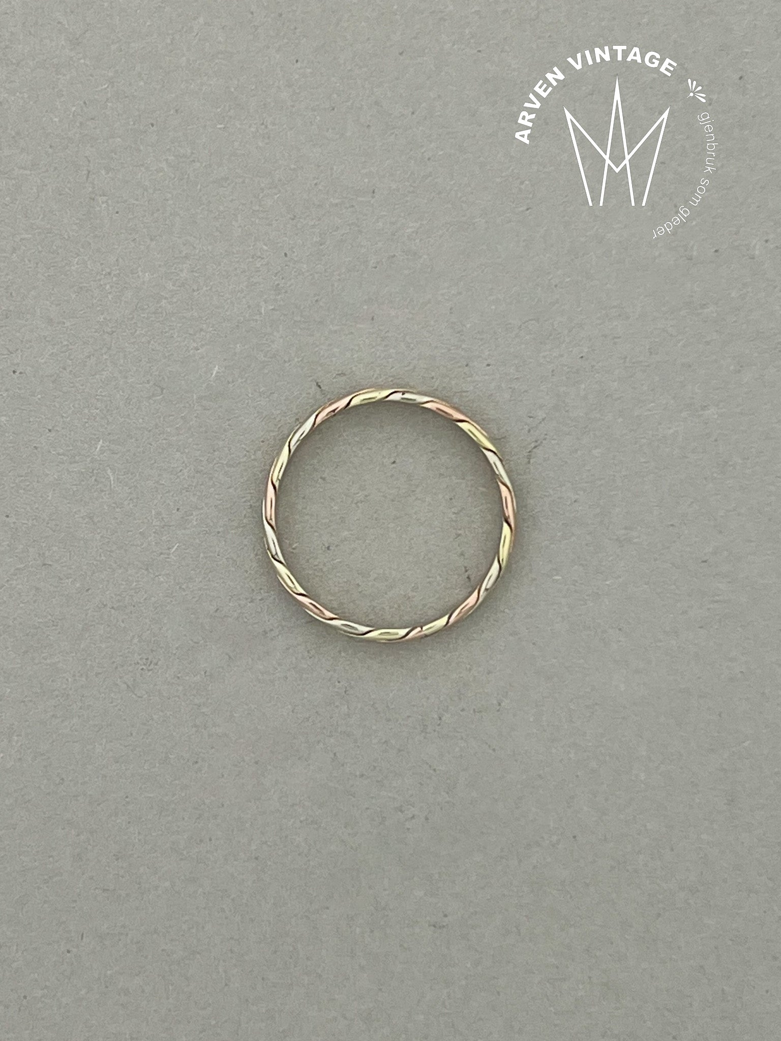 Vintage ring gult gull str 55