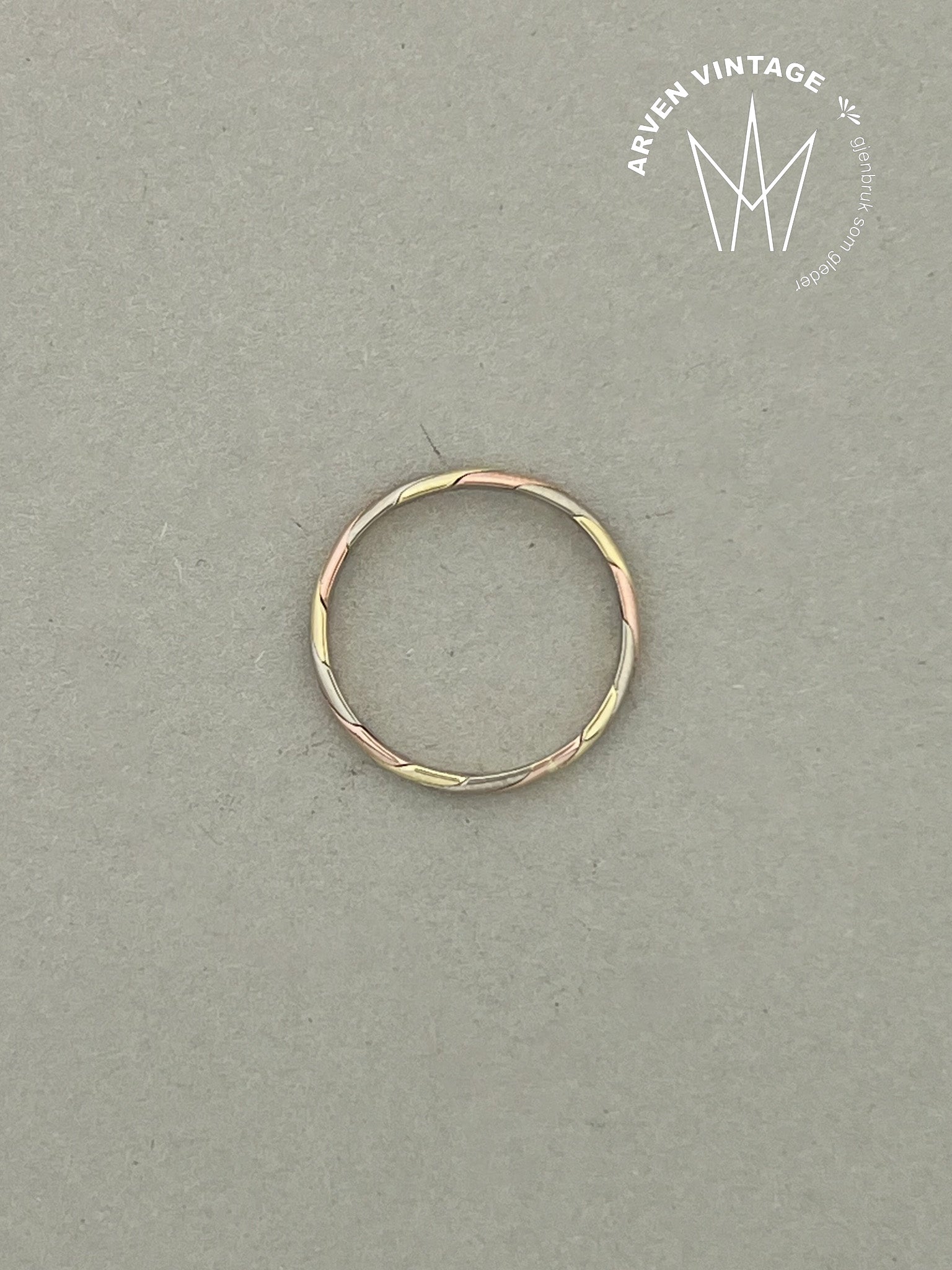 Vintage ring gult gull str 56