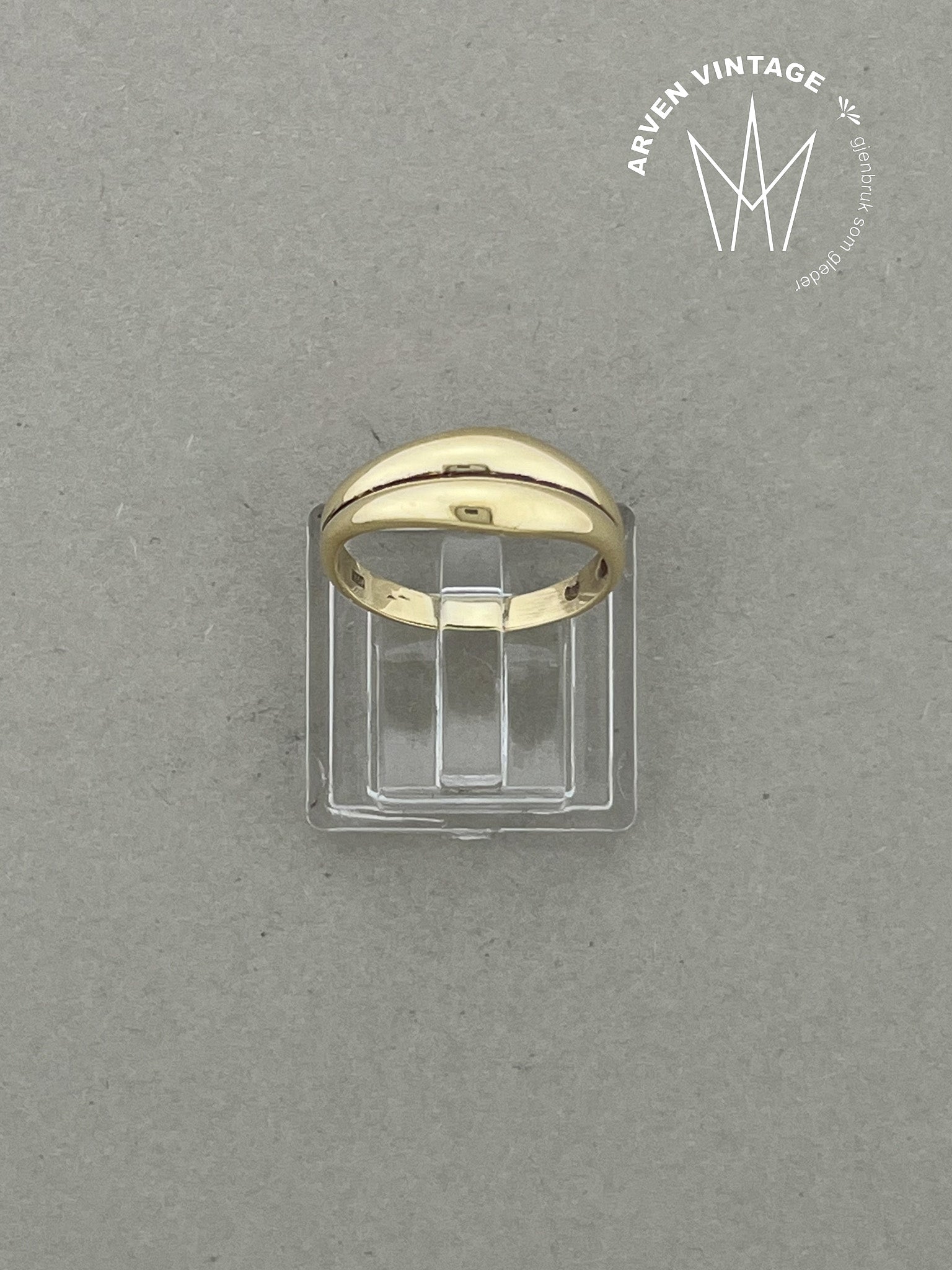 Vintage ring gult gull str 51
