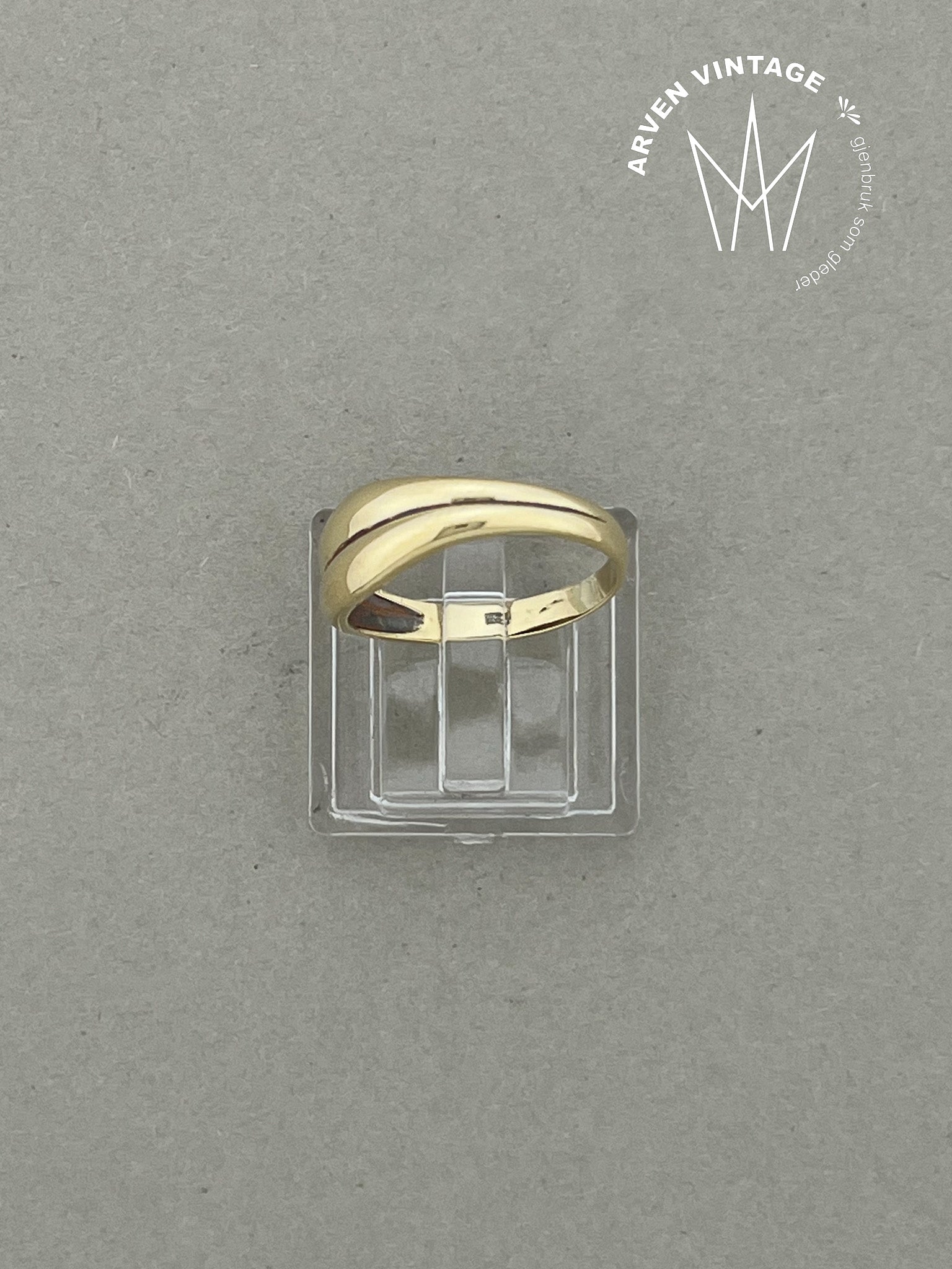 Vintage ring gult gull str 51