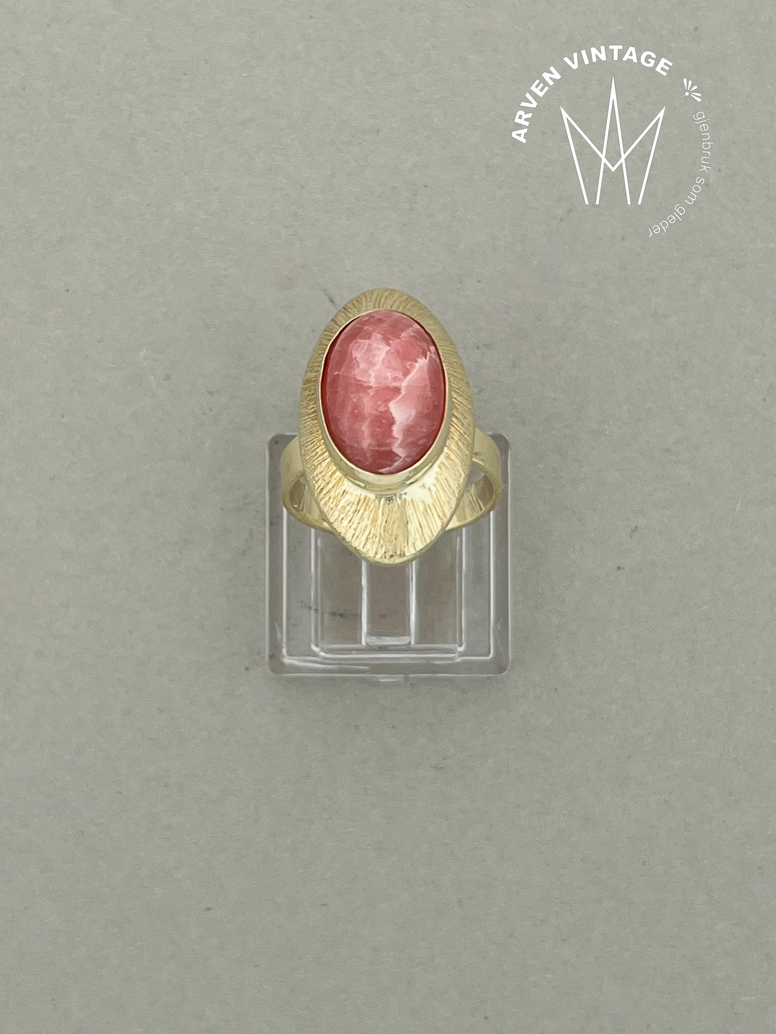 Vintage ring gult gull str 52