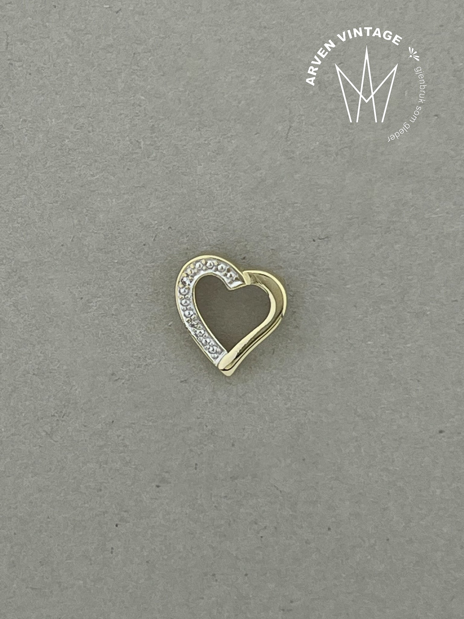 Vintage diamantanheng gult gull