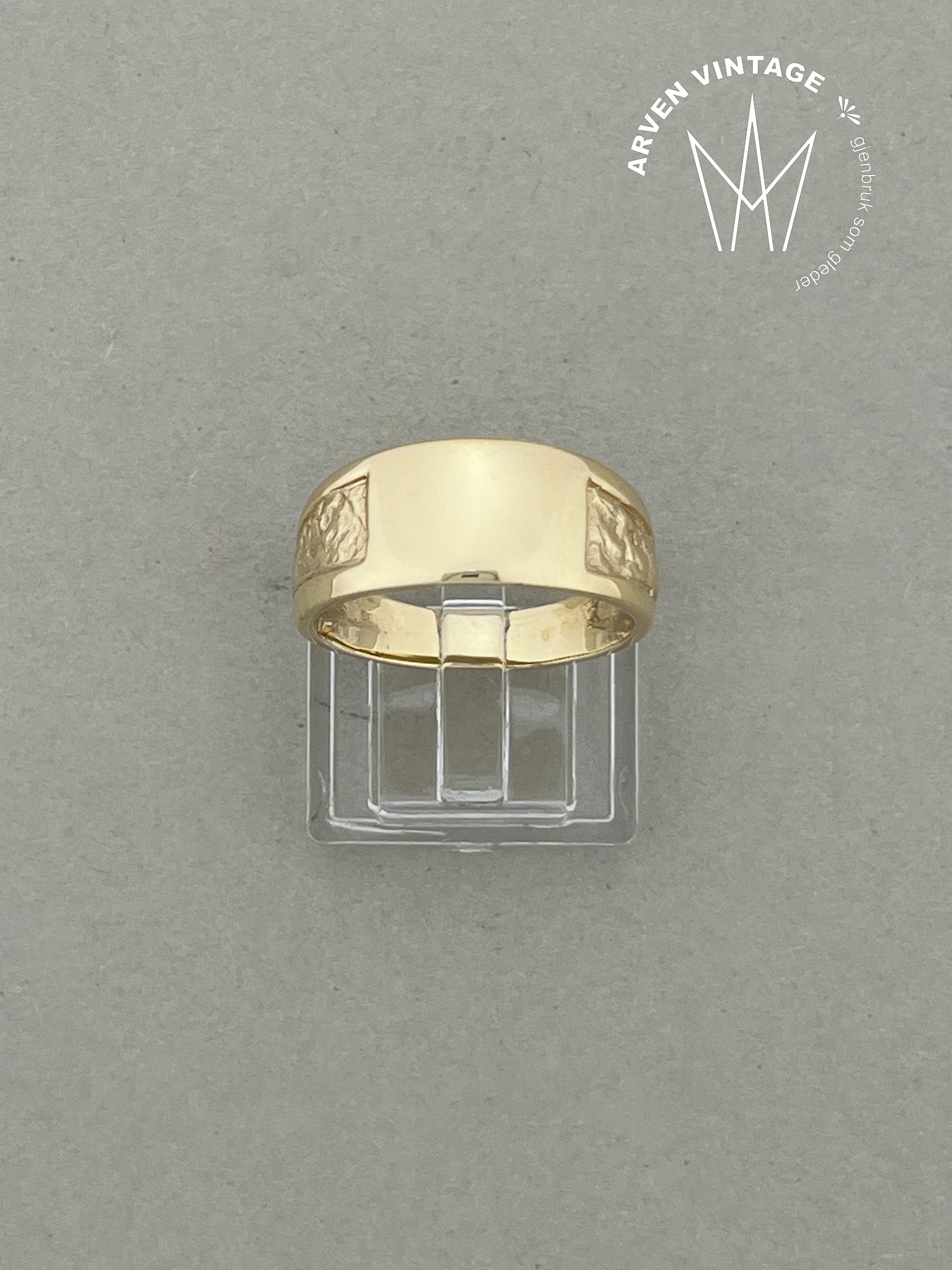 Vintage ring gult gull str 59