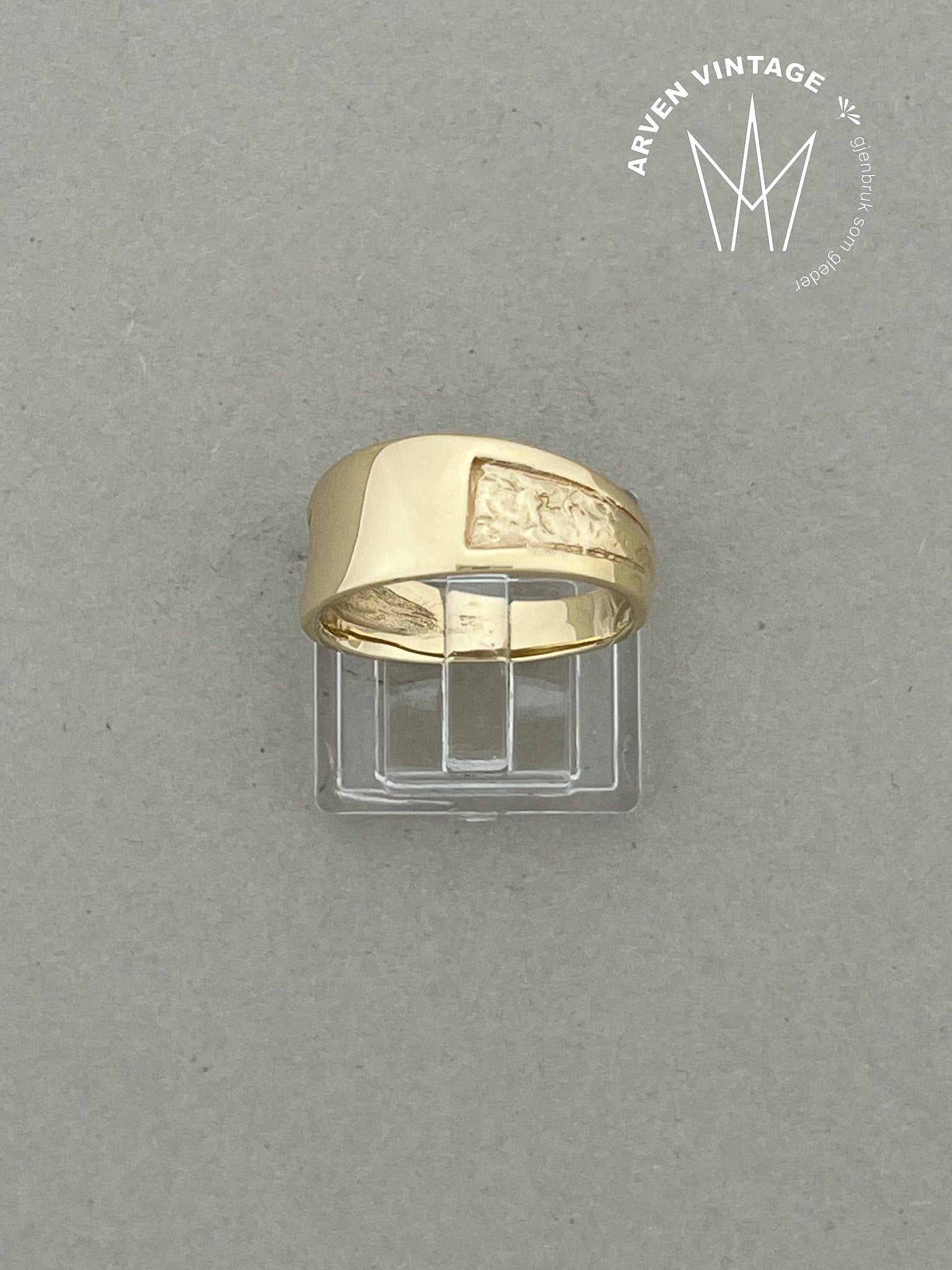 Vintage ring gult gull str 59