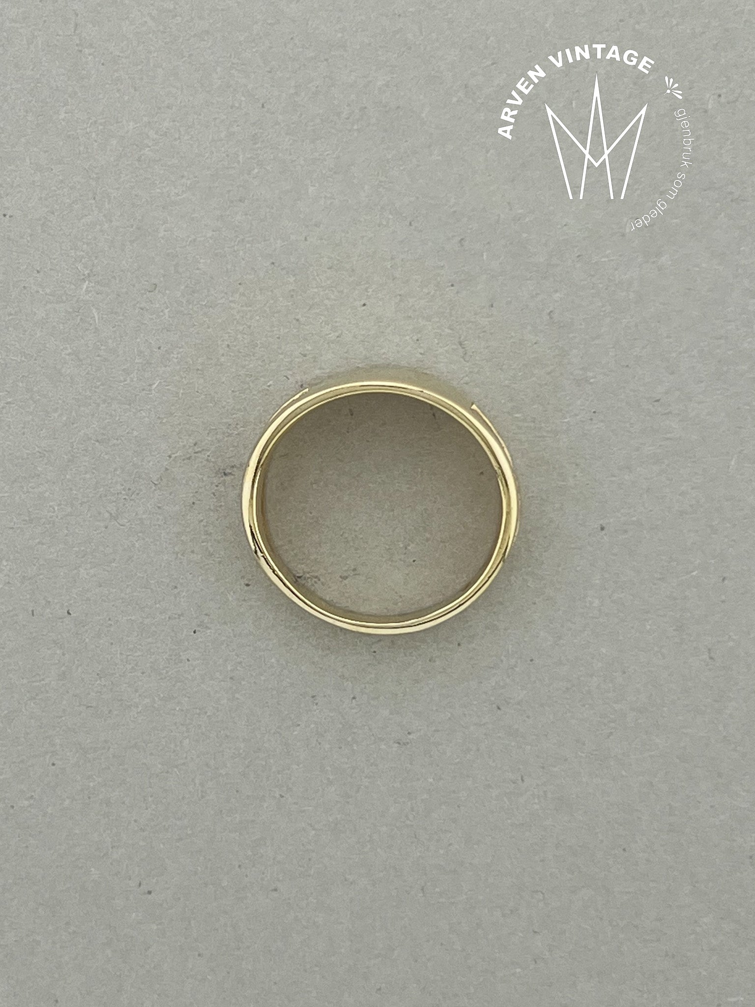 Vintage ring gult gull str 59