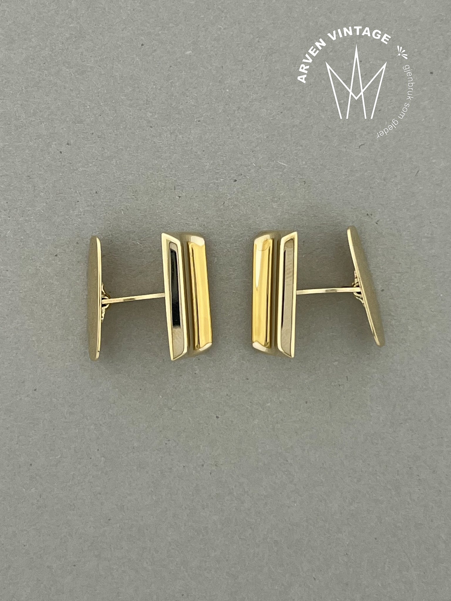 Vintage mansjetter gult gull