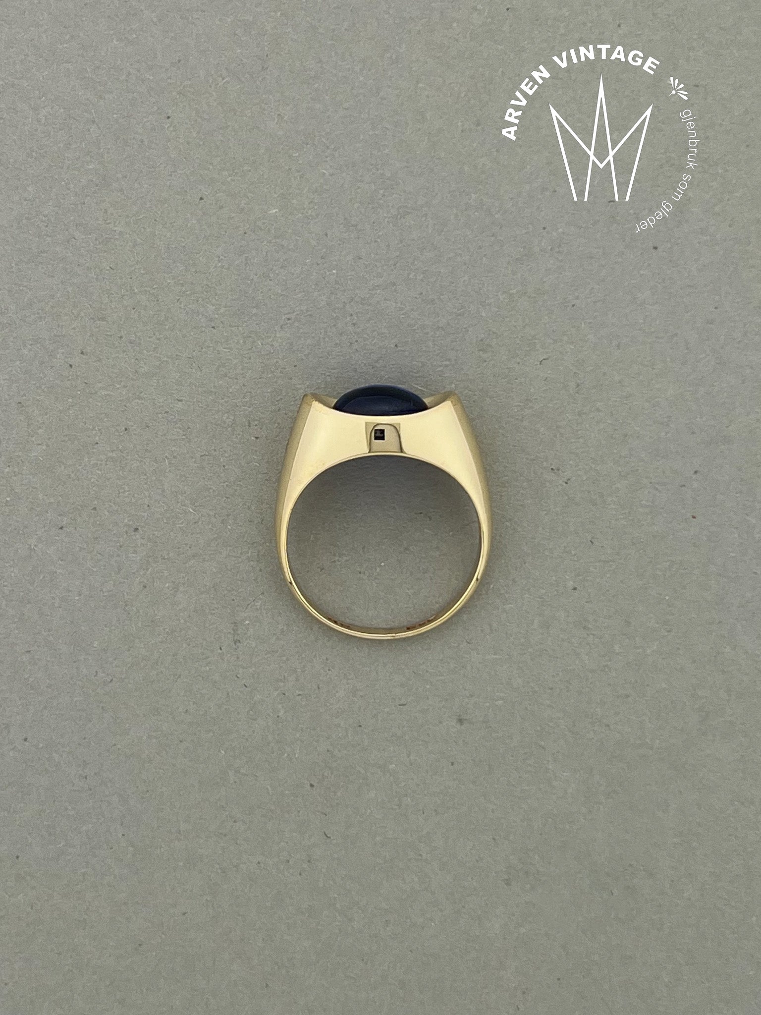 Vintage ring gult gull str 57