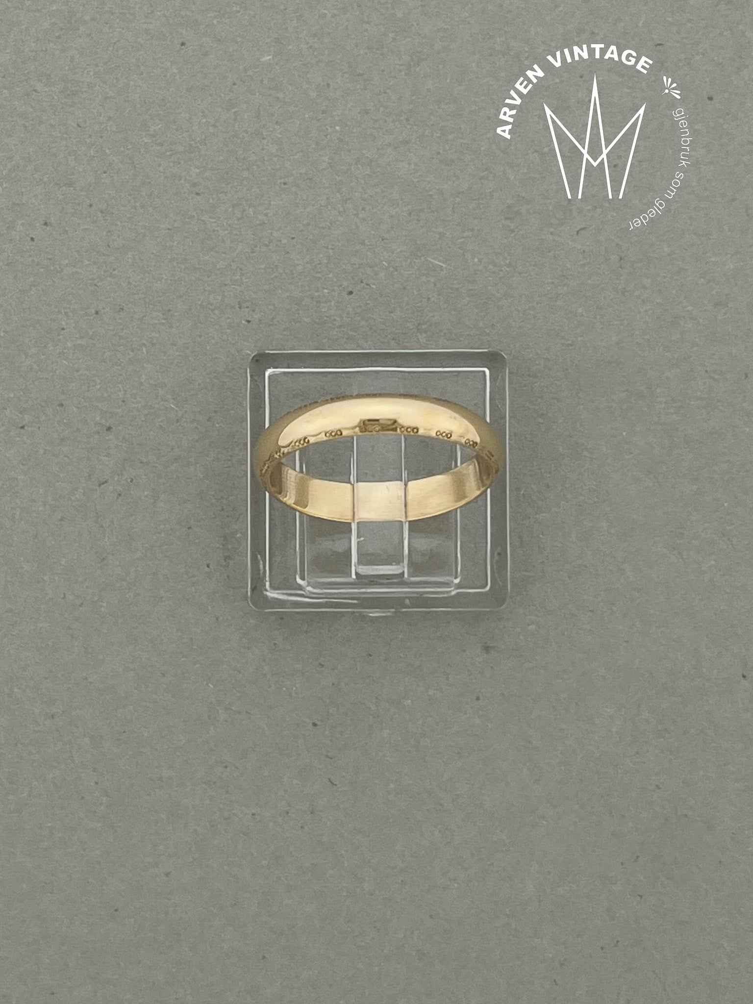 Vintage ring gult gull str 53