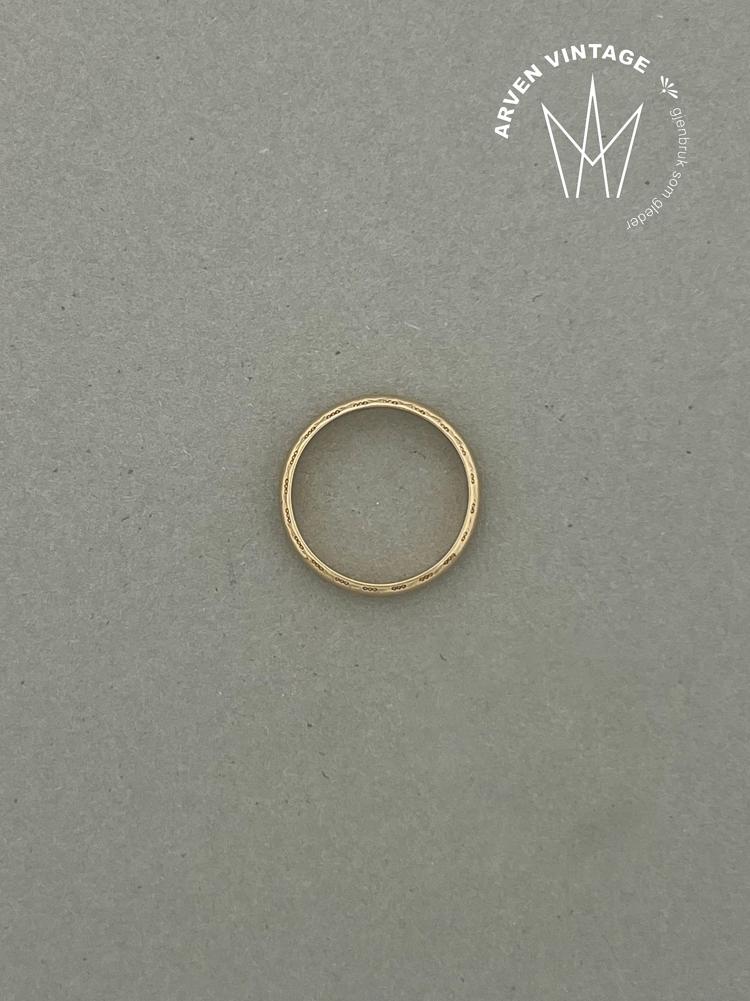 Vintage ring gult gull str 53
