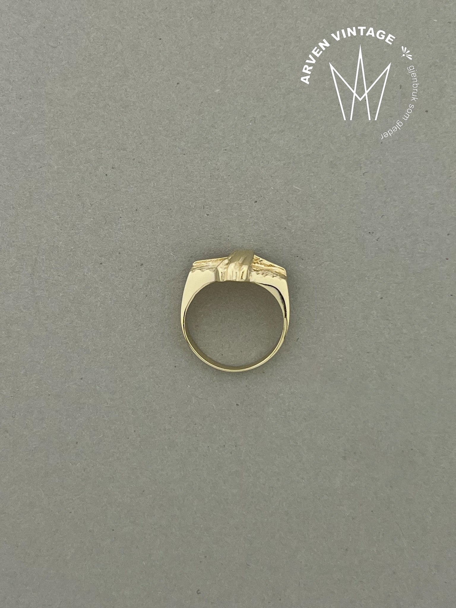 Vintage ring gult gull str 53