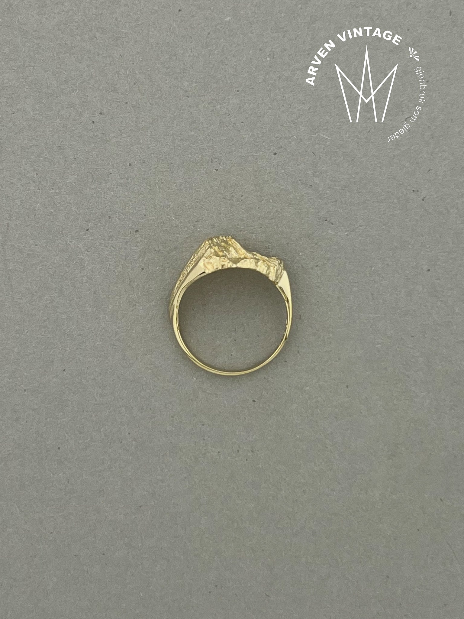 Vintage ring gult gull str 49