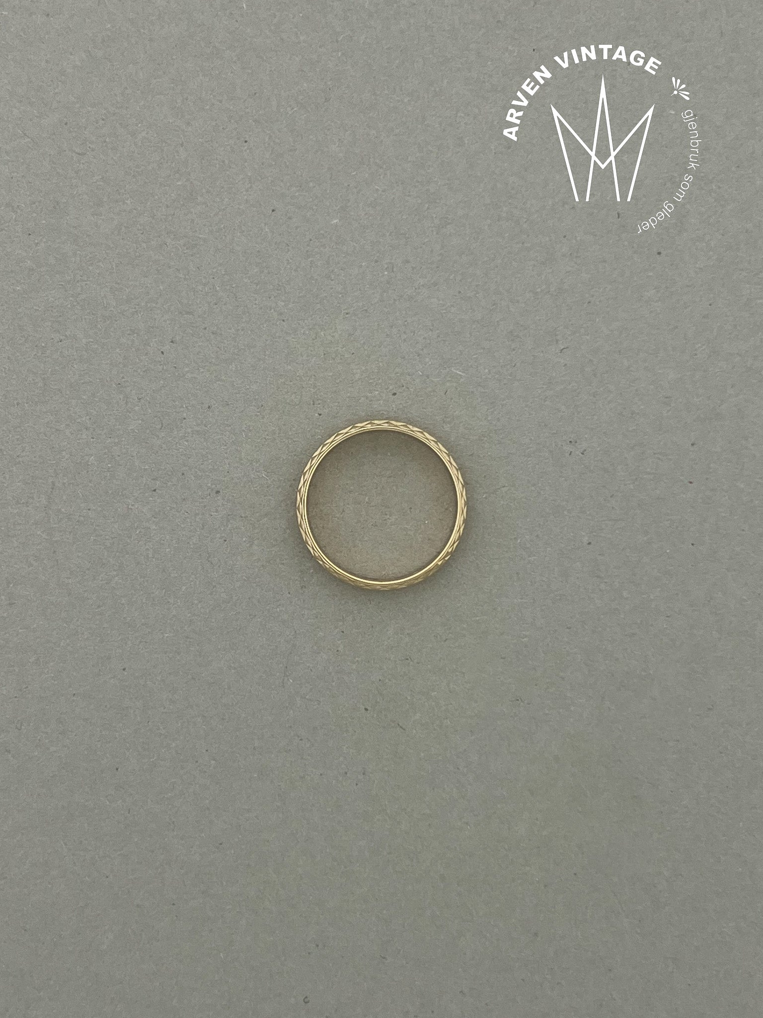 Vintage ring gult gull str 53