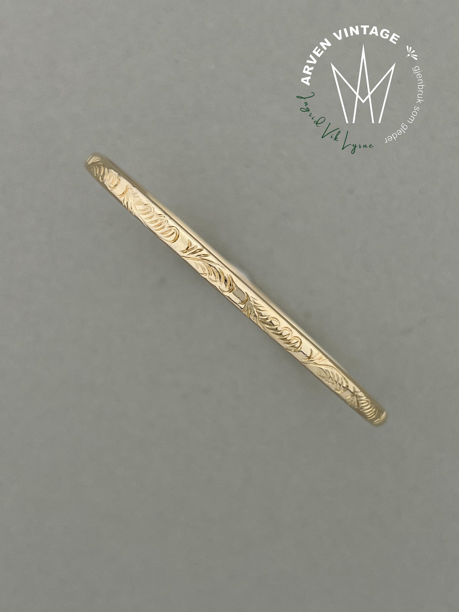 Vintage armring gult gull 18cm