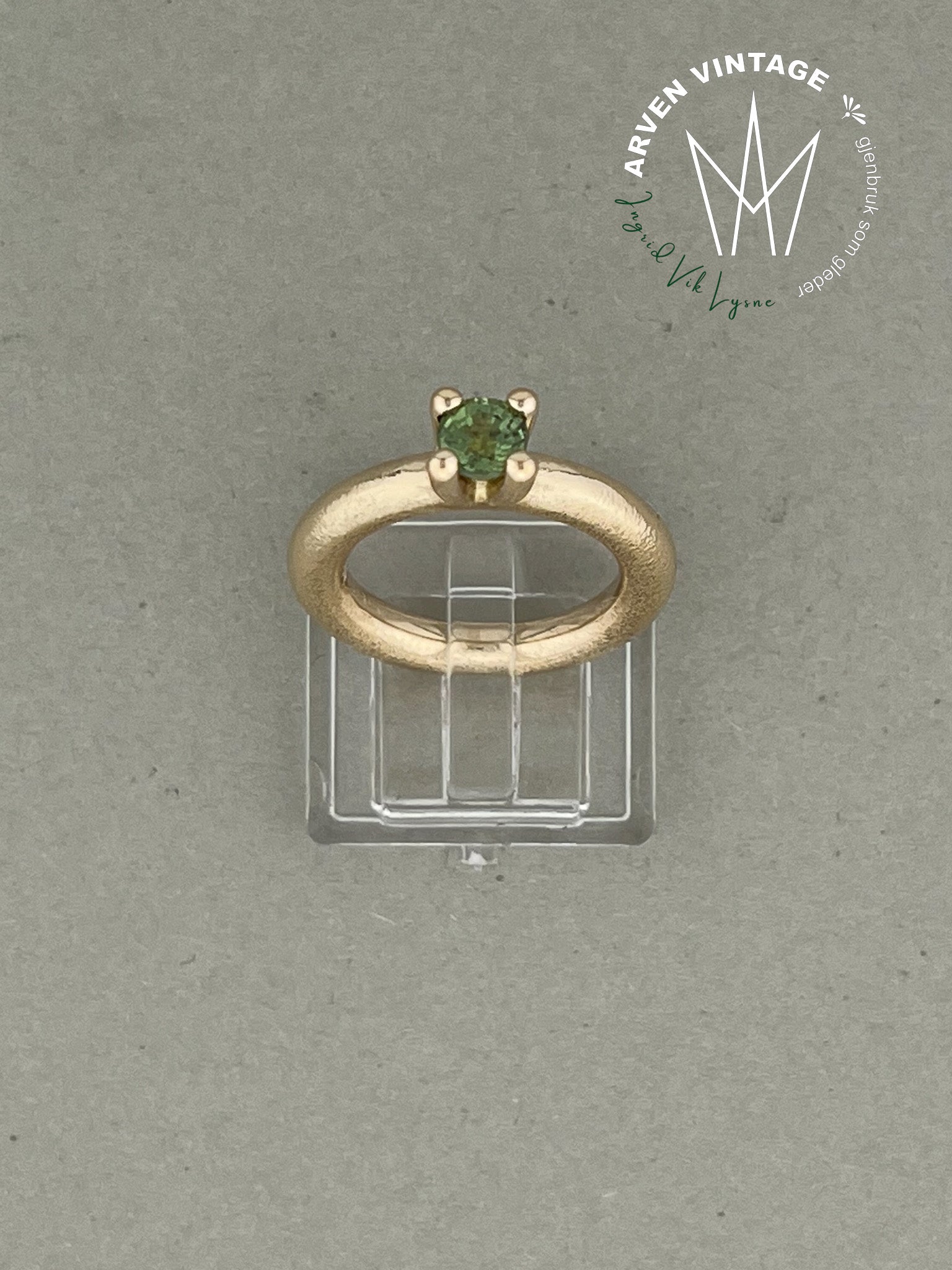 Vintage ring gult gull str 50