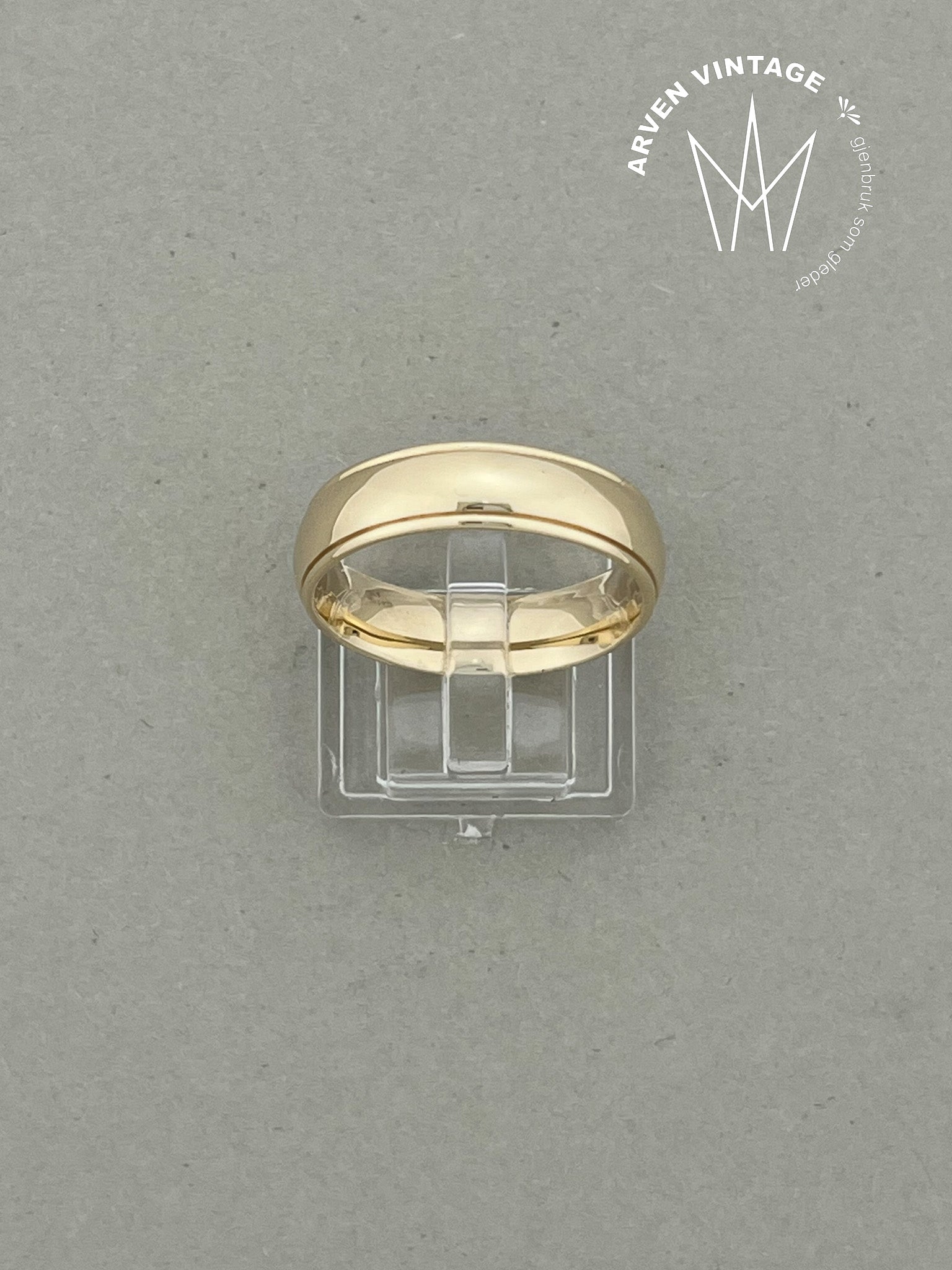 Vintage ring gult gull str 62