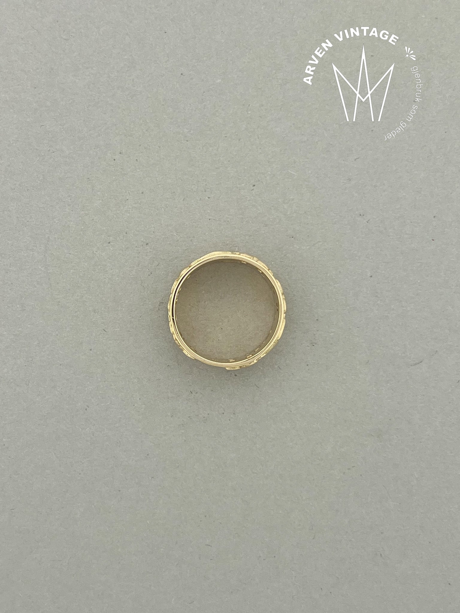 Vintage ring gult gull str 58