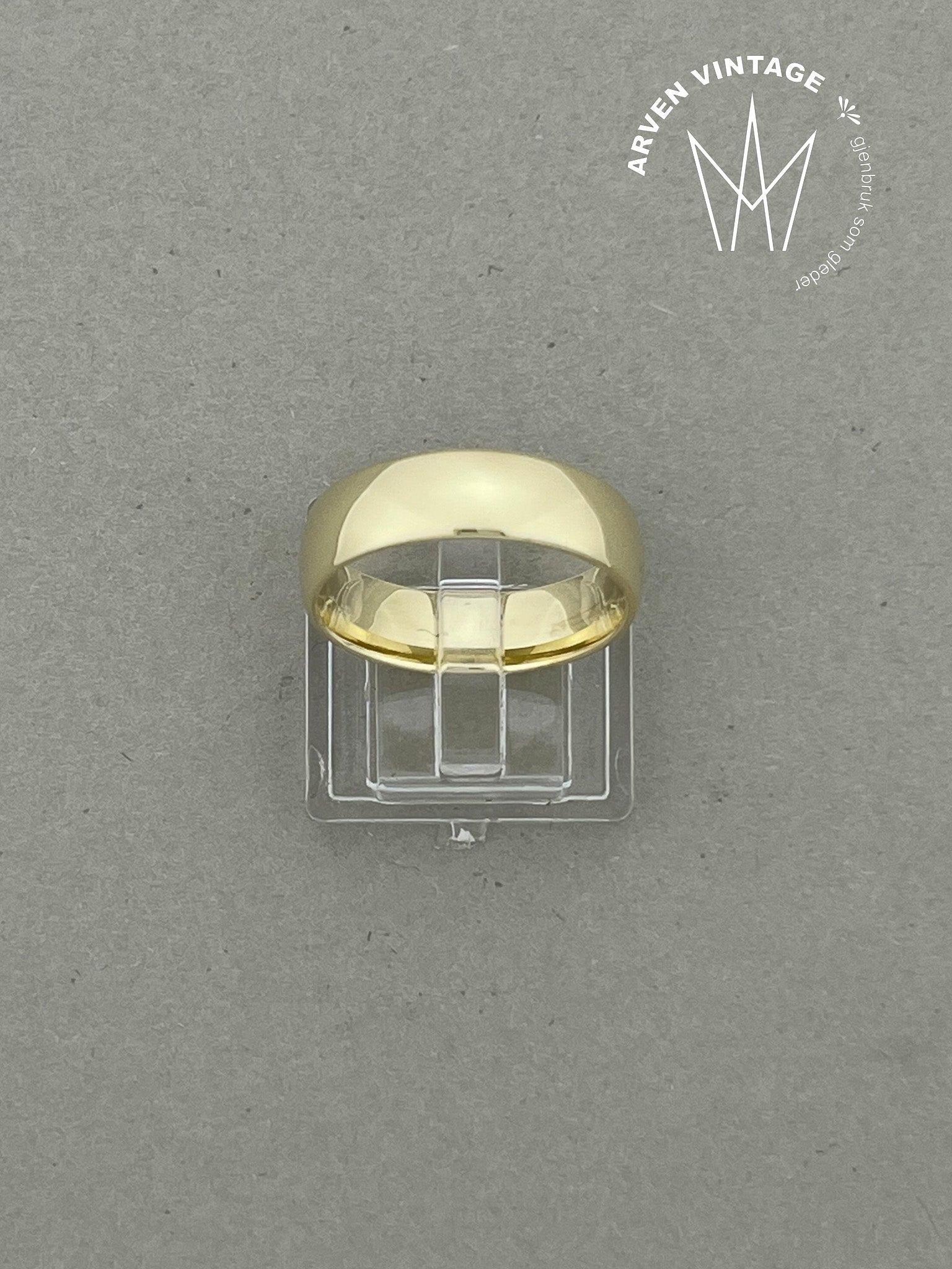 Vintage ring gult gull str 58