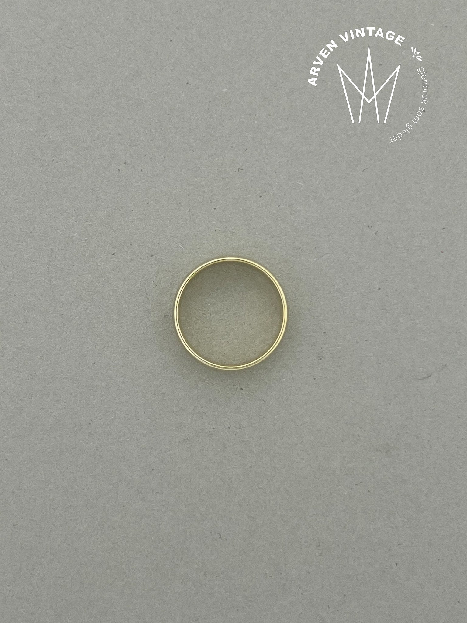 Vintage ring gult gull str 58