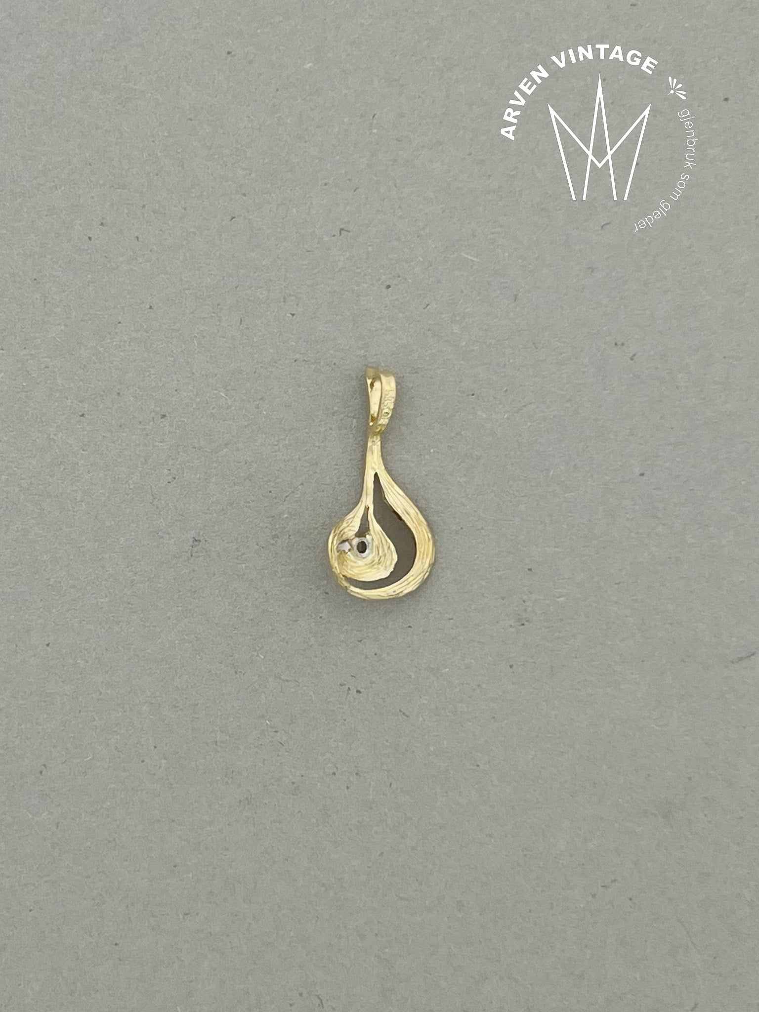 Vintage anheng gult gull