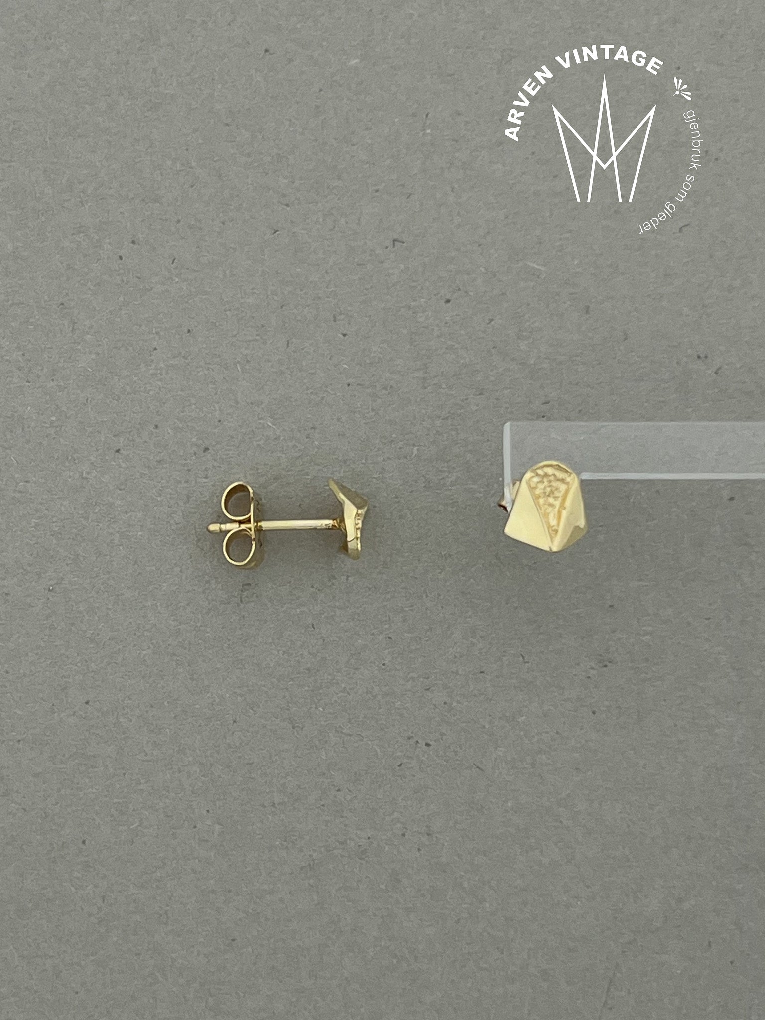 Vintage ørepynt gult gull