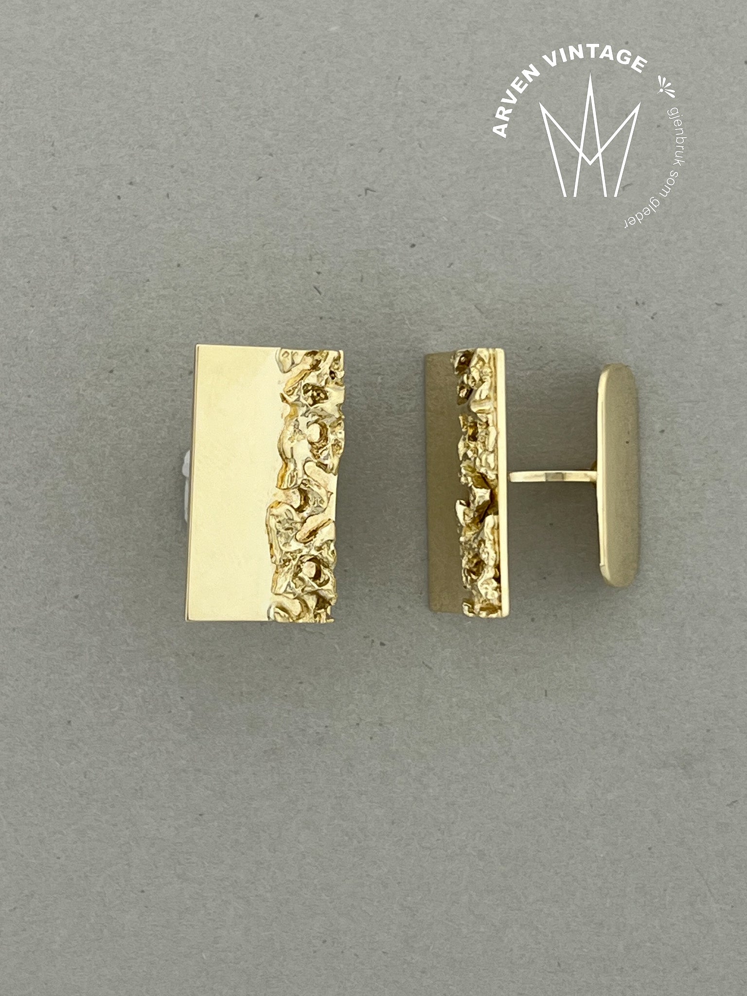 Vintage mansjetter gult gull