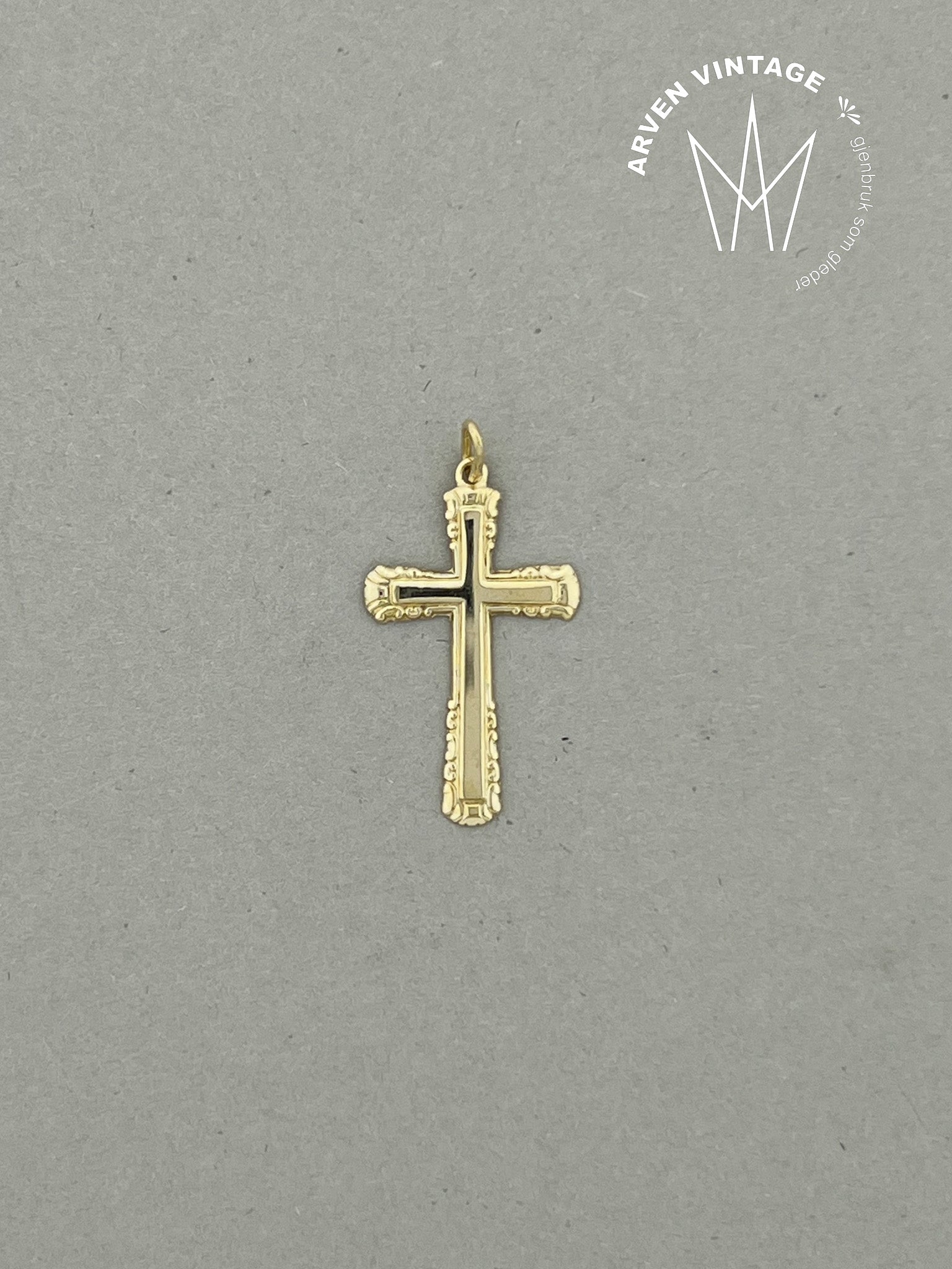 Vintage anheng gult gull