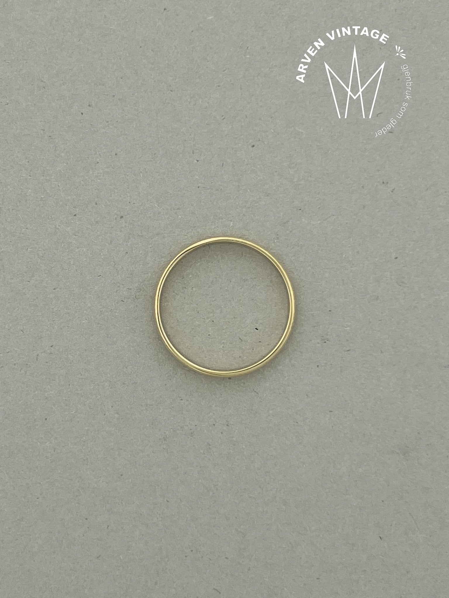 Vintage ring gult gull str 62