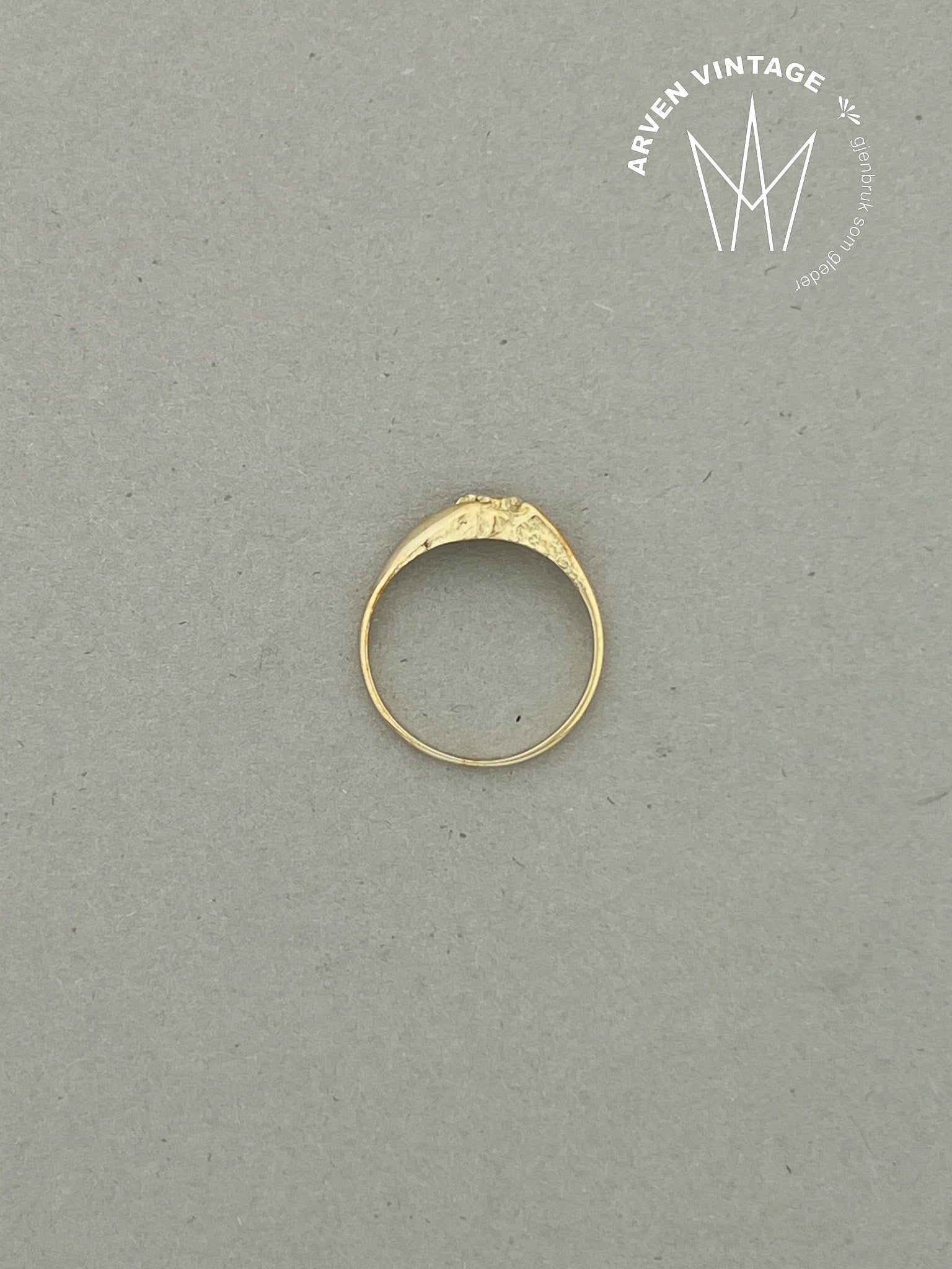 Vintage ring gult gull str 51