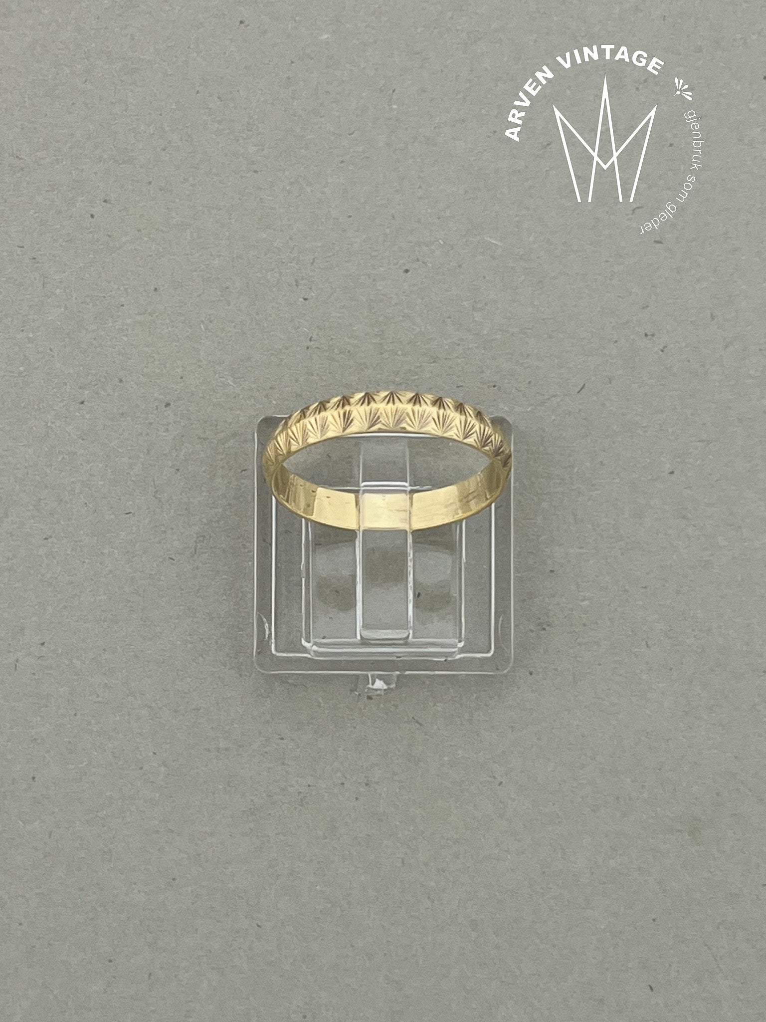 Vintage ring gult gull str 55