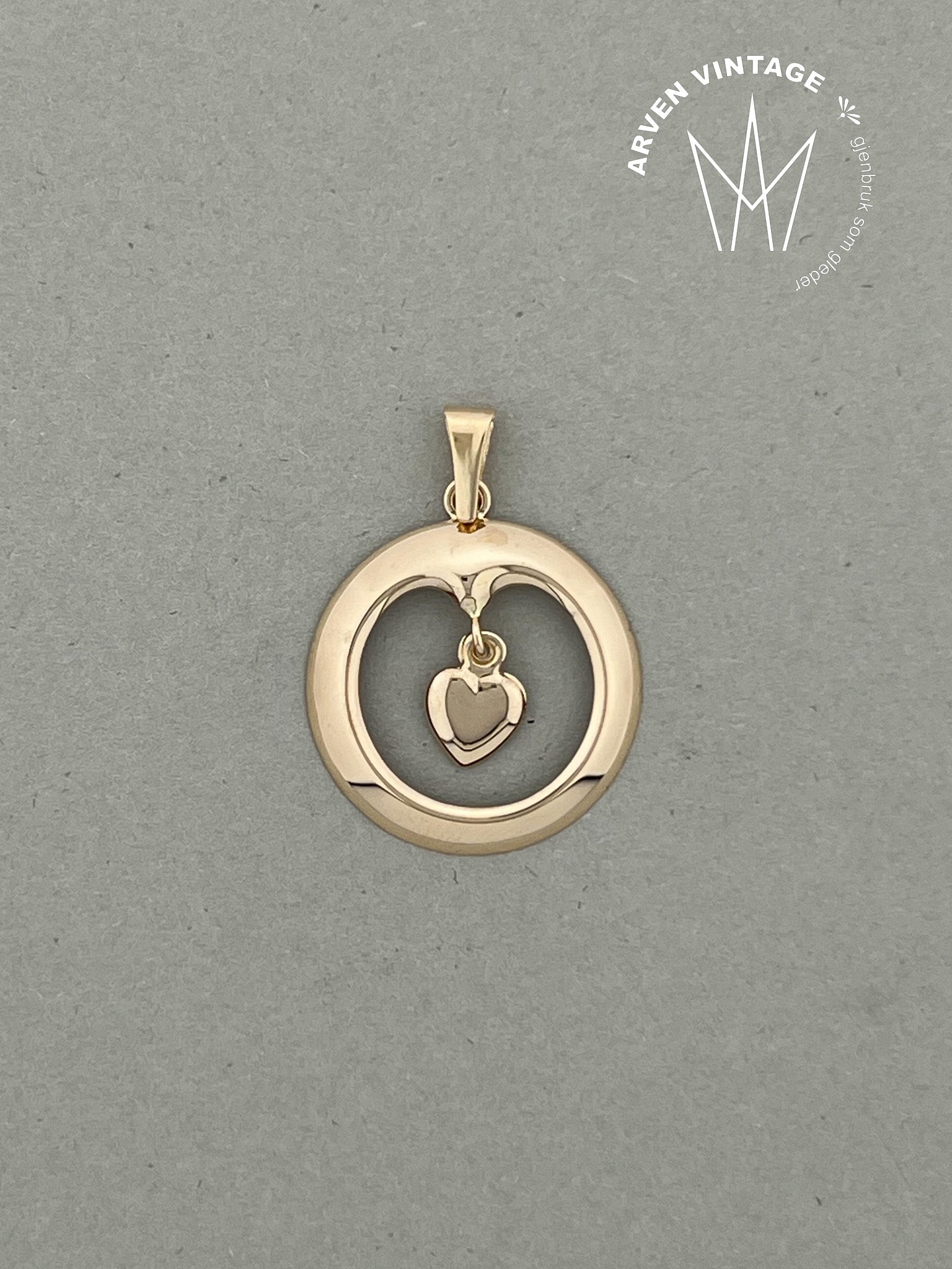 Vintage anheng gult gull