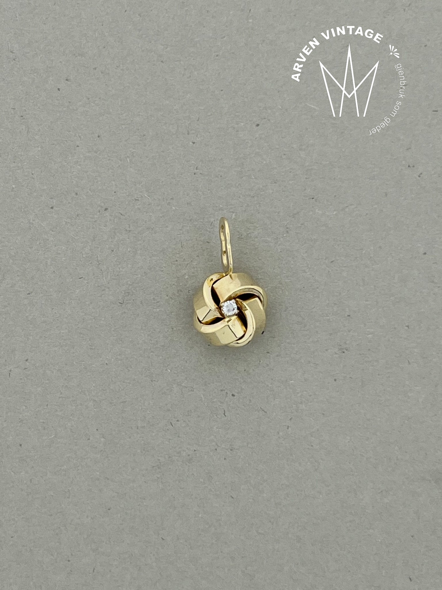 Vintage anheng gult gull