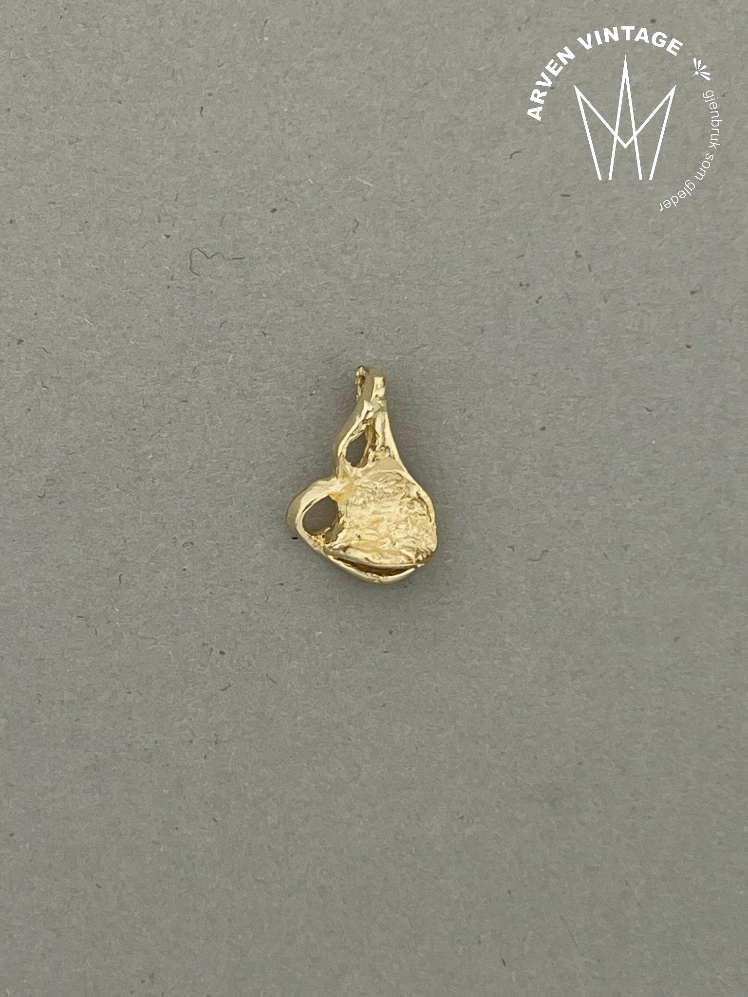 Vintage anheng gult gull