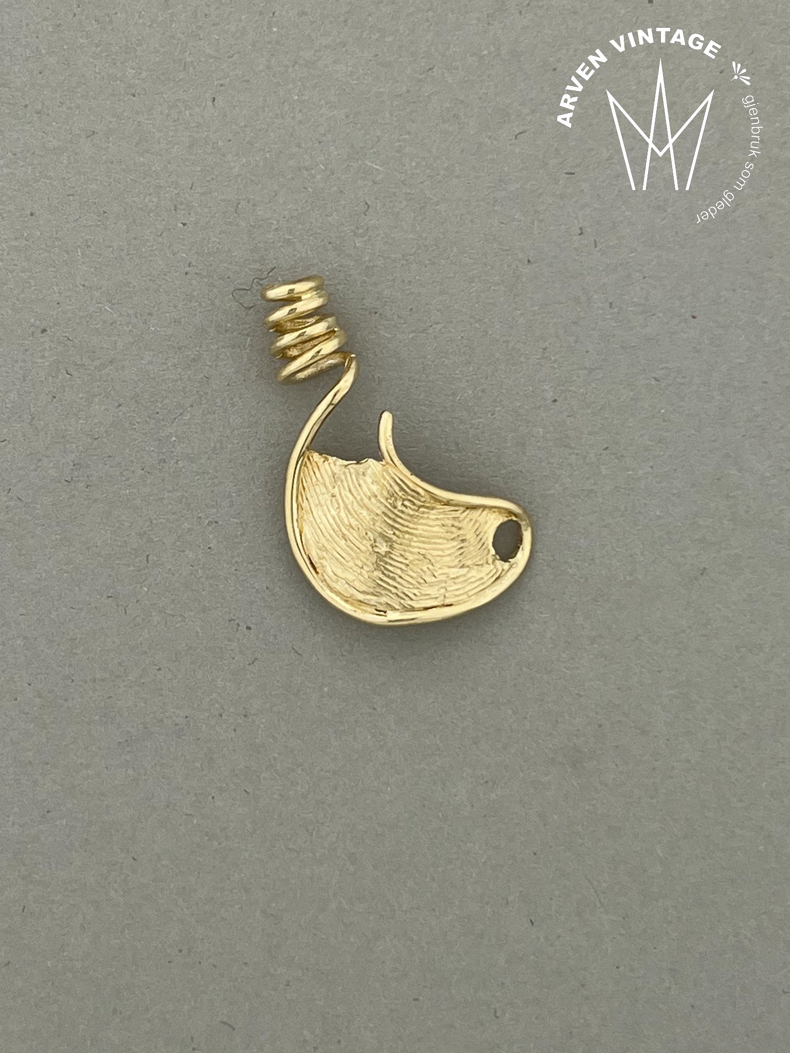 Vintage anheng gult gull