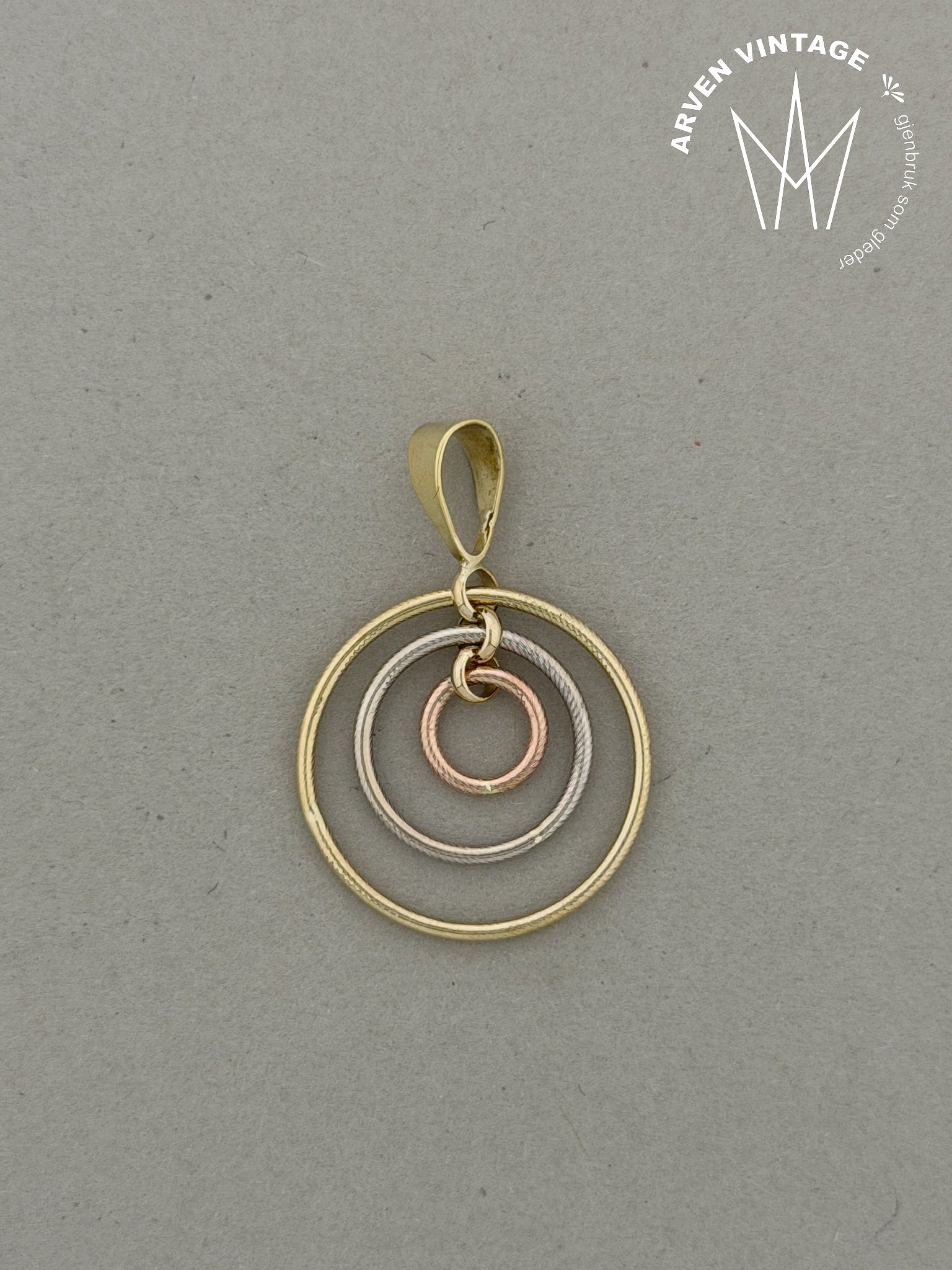 Vintage anheng gult gull