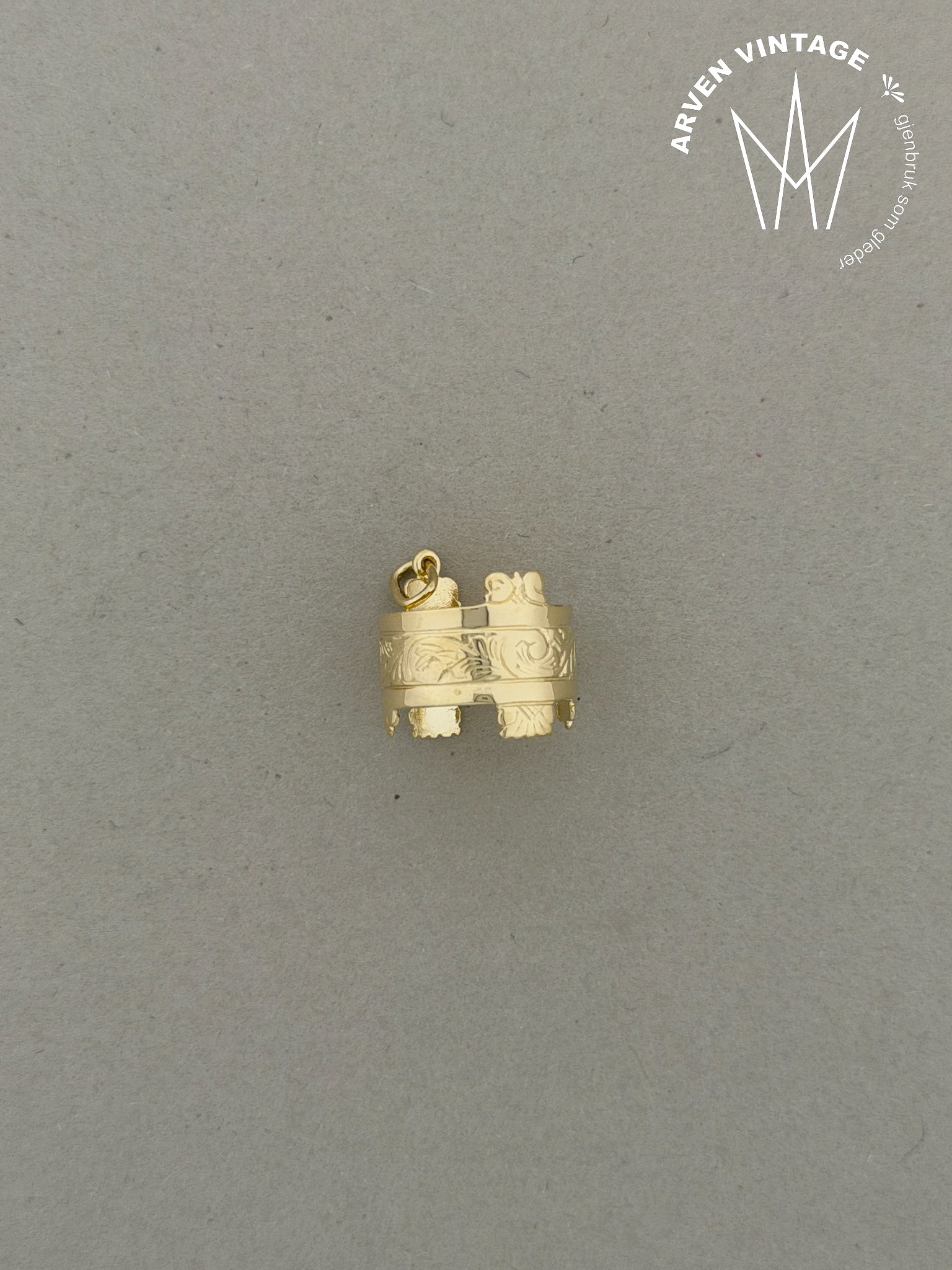 Vintage anheng gult gull