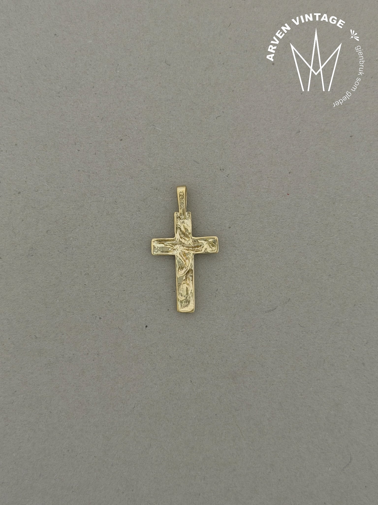 Vintage anheng gult gull