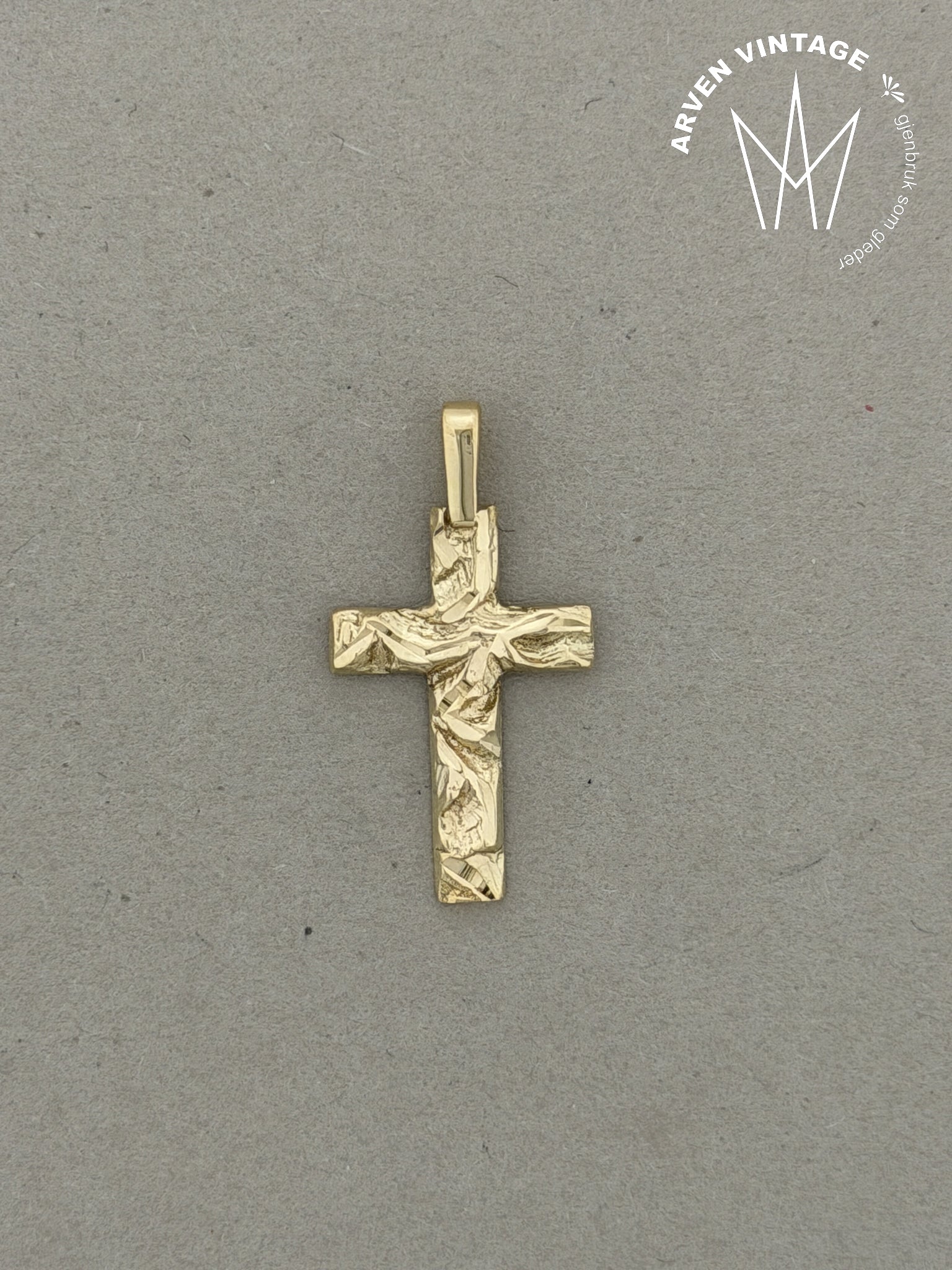 Vintage anheng gult gull