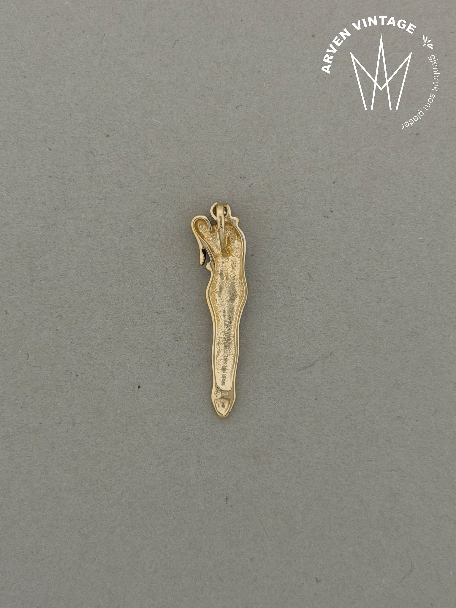 Vintage anheng gult gull