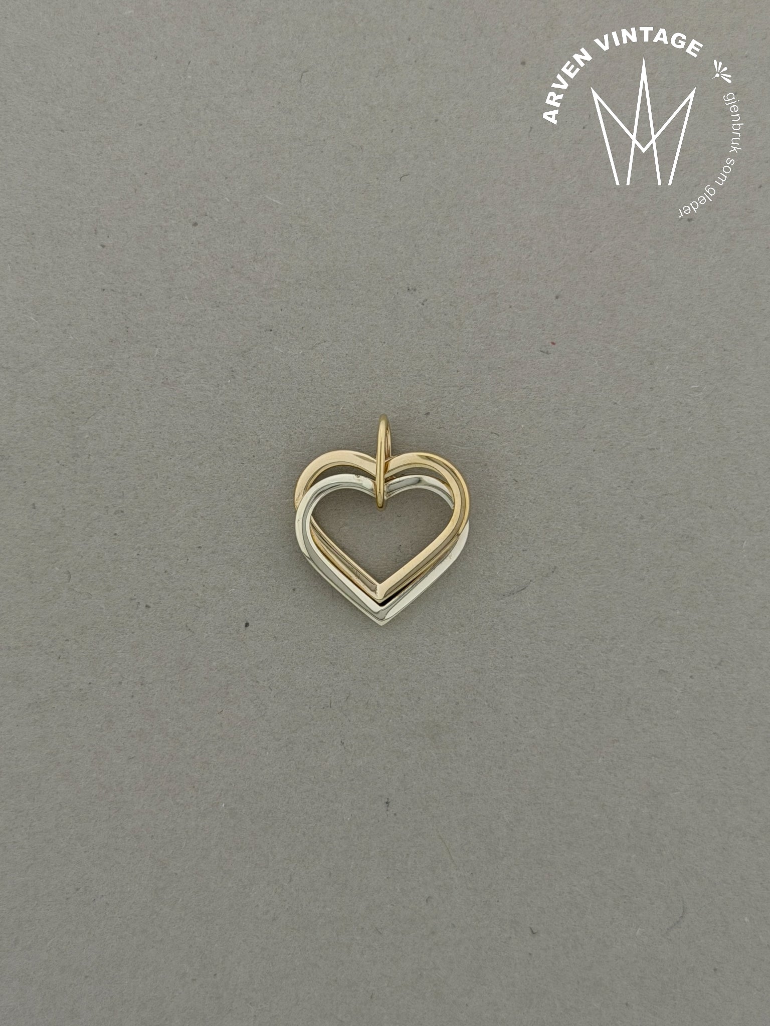 Vintage anheng gult/hvitt gull