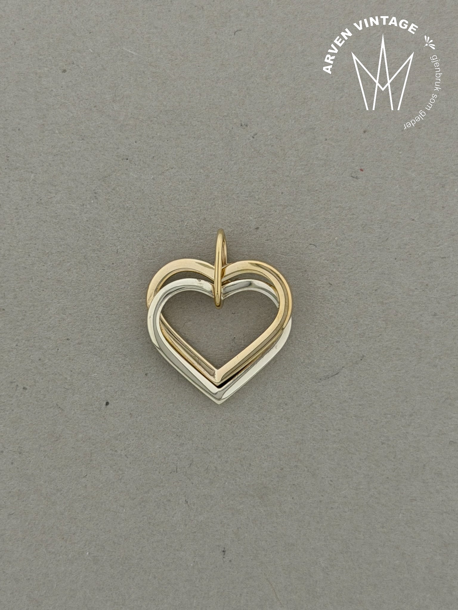 Vintage anheng gult/hvitt gull