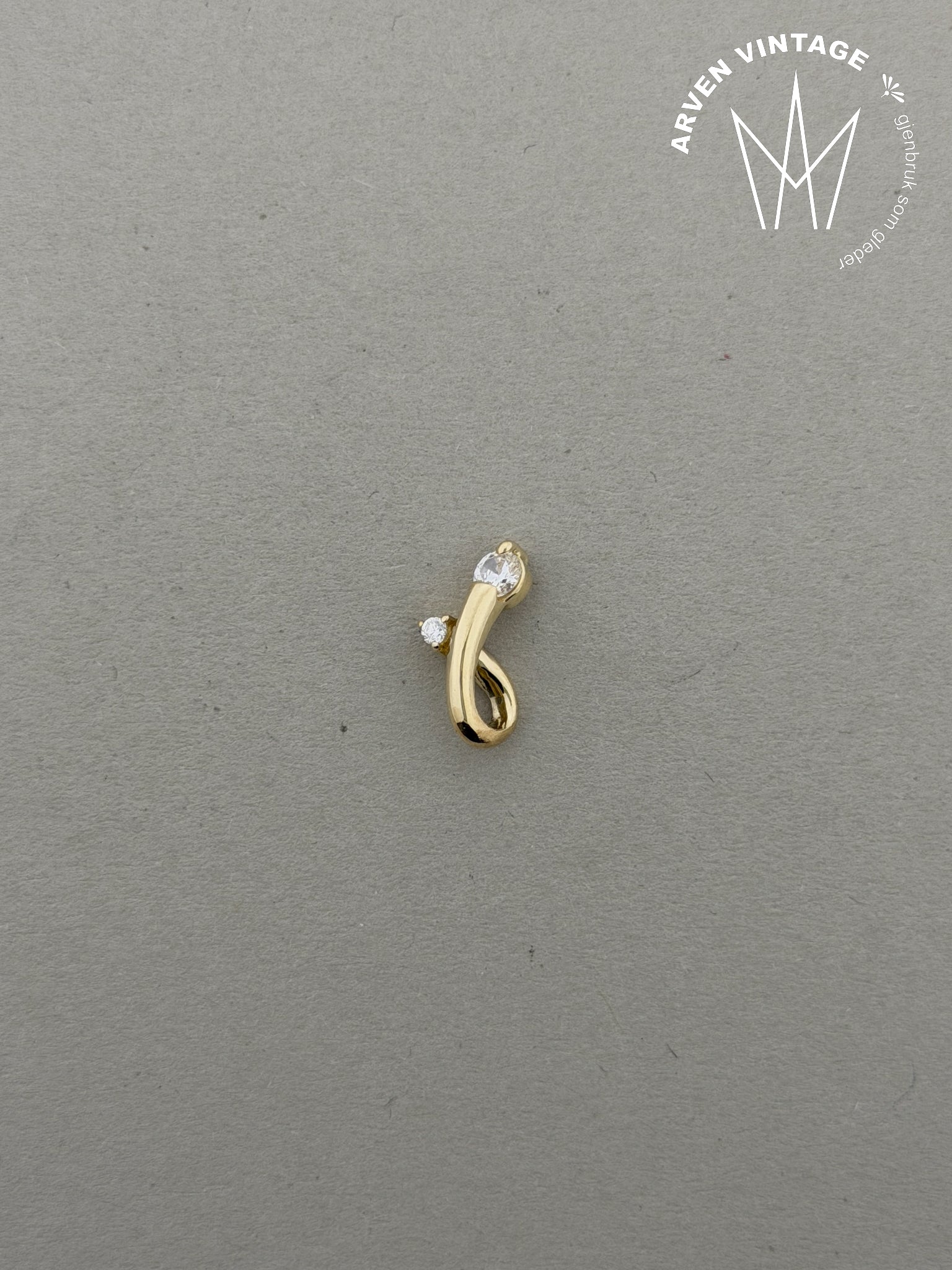 Vintage anheng gult gull