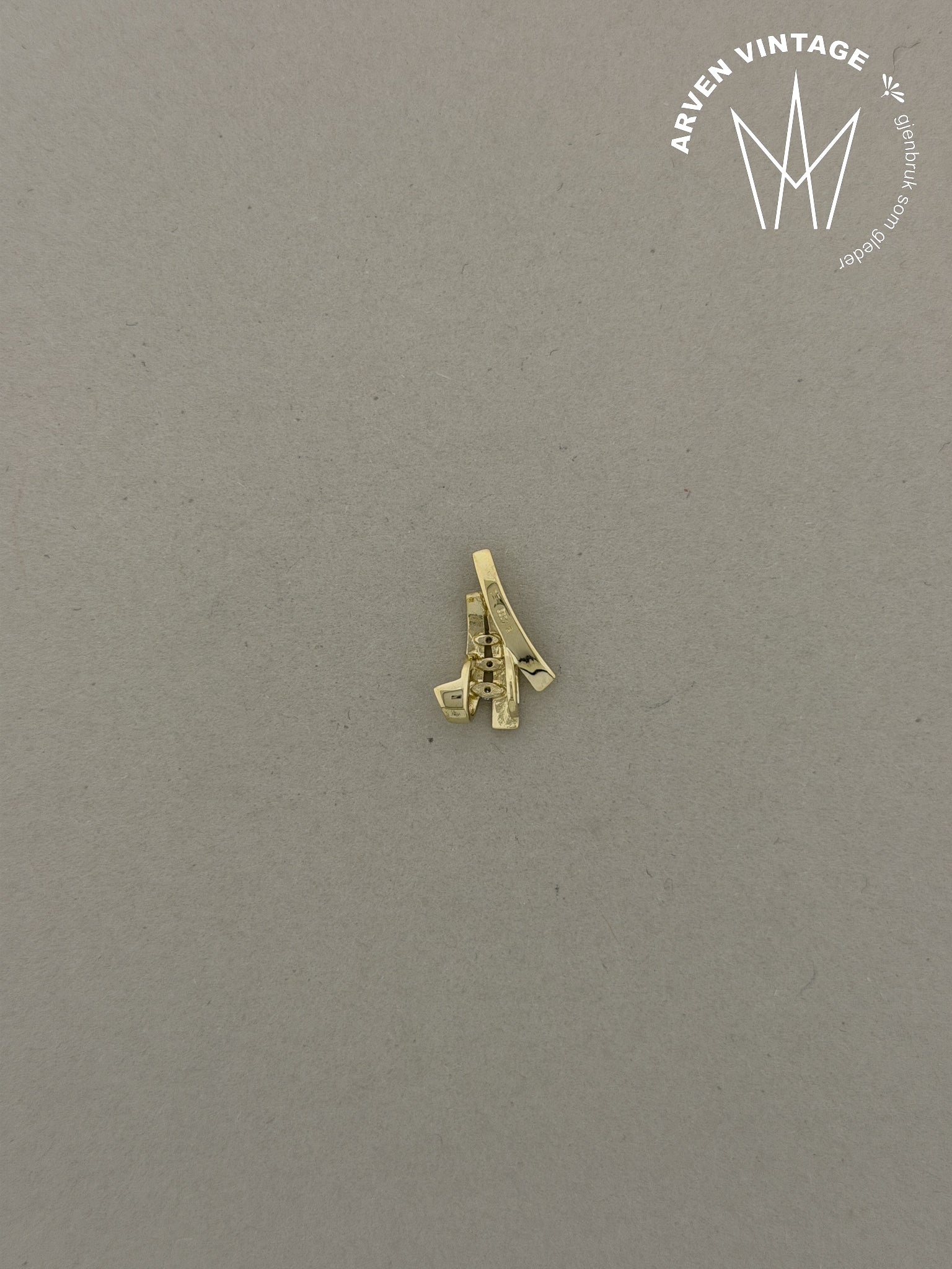 Vintage anheng gult gull