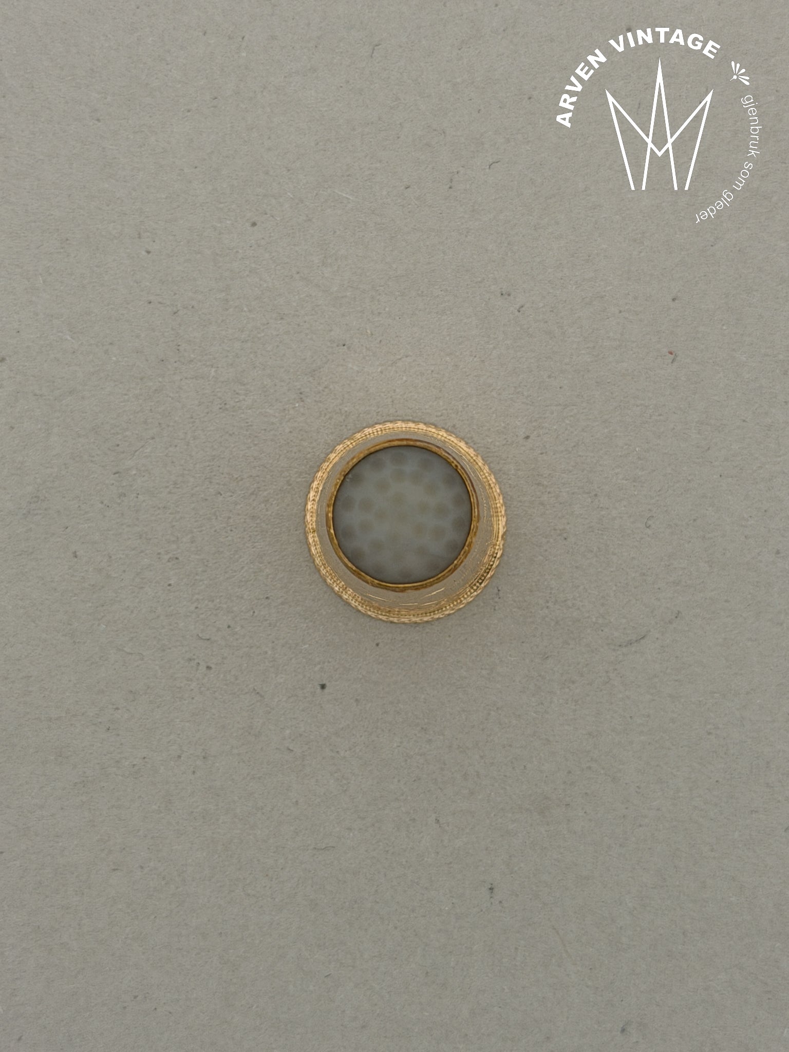 Vintage fingerbøl gult gull